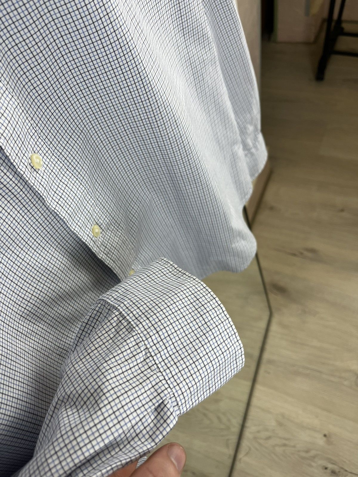 Polo Ralph Lauren Polo Ralph Lauren Regent CustomFit Spread Collar Check Shirt Size US XL / EU 56 / 4 - 9 Thumbnail