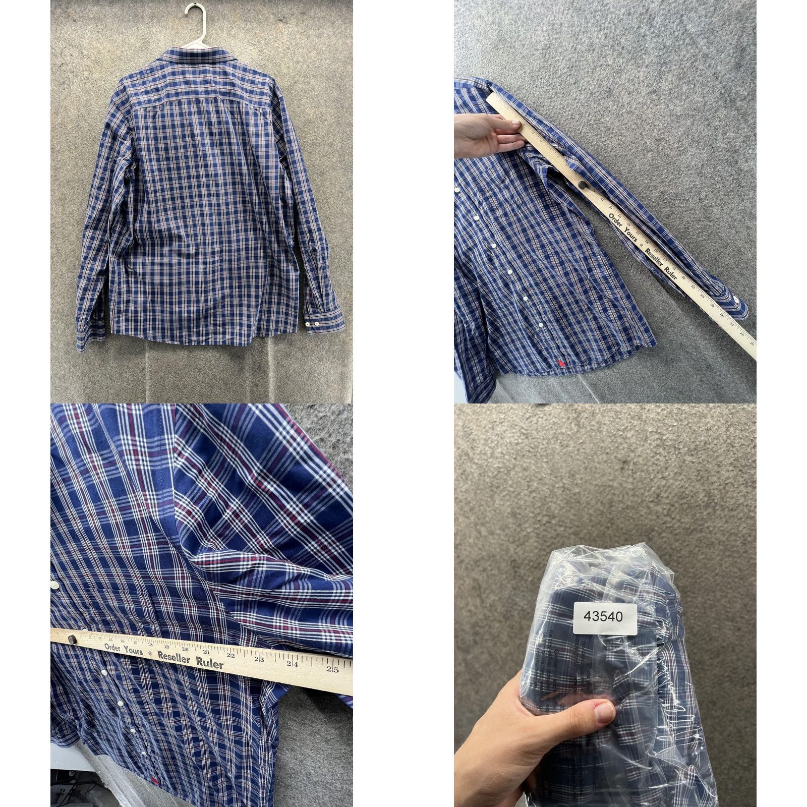 UNTUCKit UNTUCKit Shirt XLT Mens Blue Plaid Long Sleeve Button Front Wrinkle Free Casual Shirt Size US XL / EU 56 / 4 - 8 Thumbnail