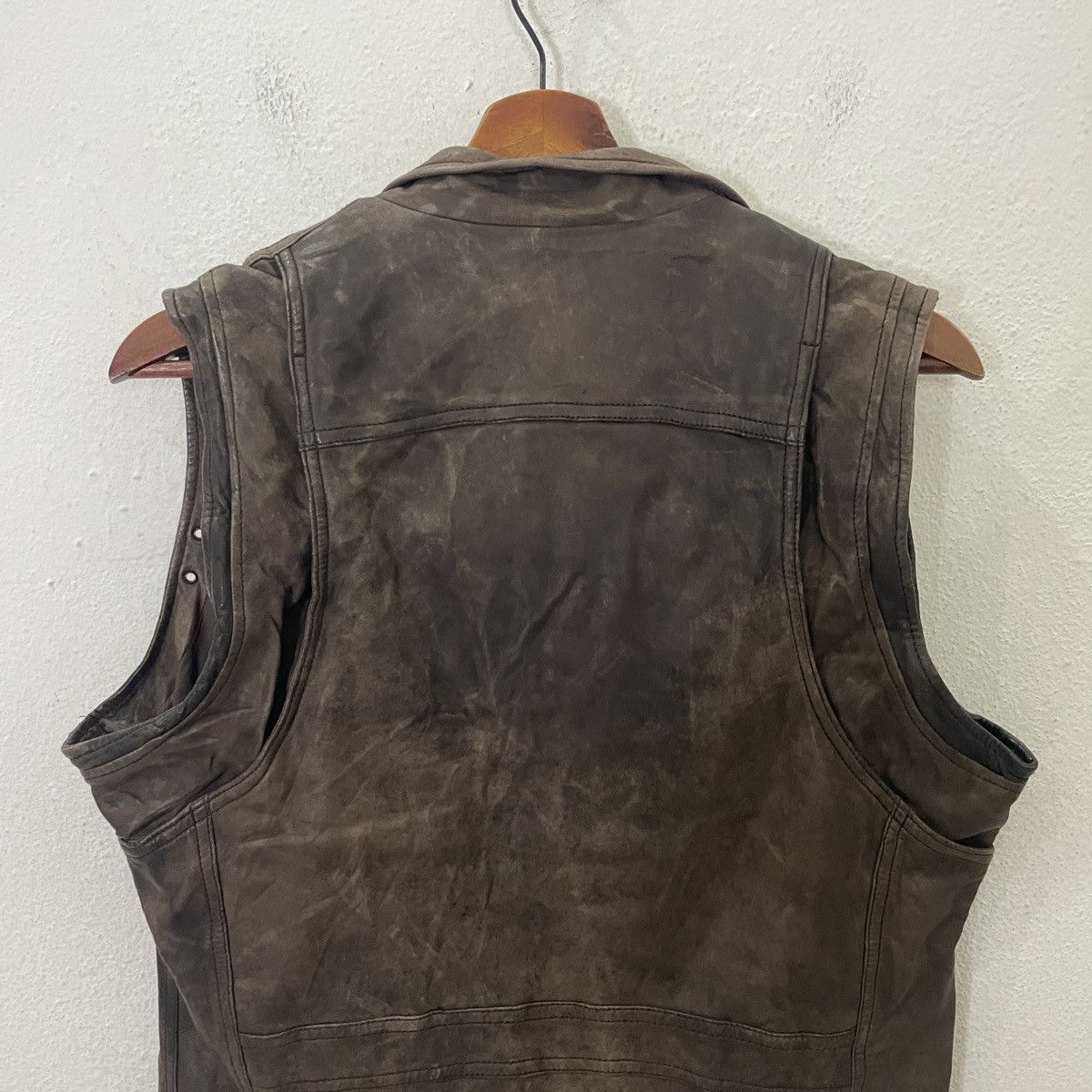 Diesel Vintage Diesel Leather Vest Size US S / EU 44-46 / 1 - 9 Thumbnail