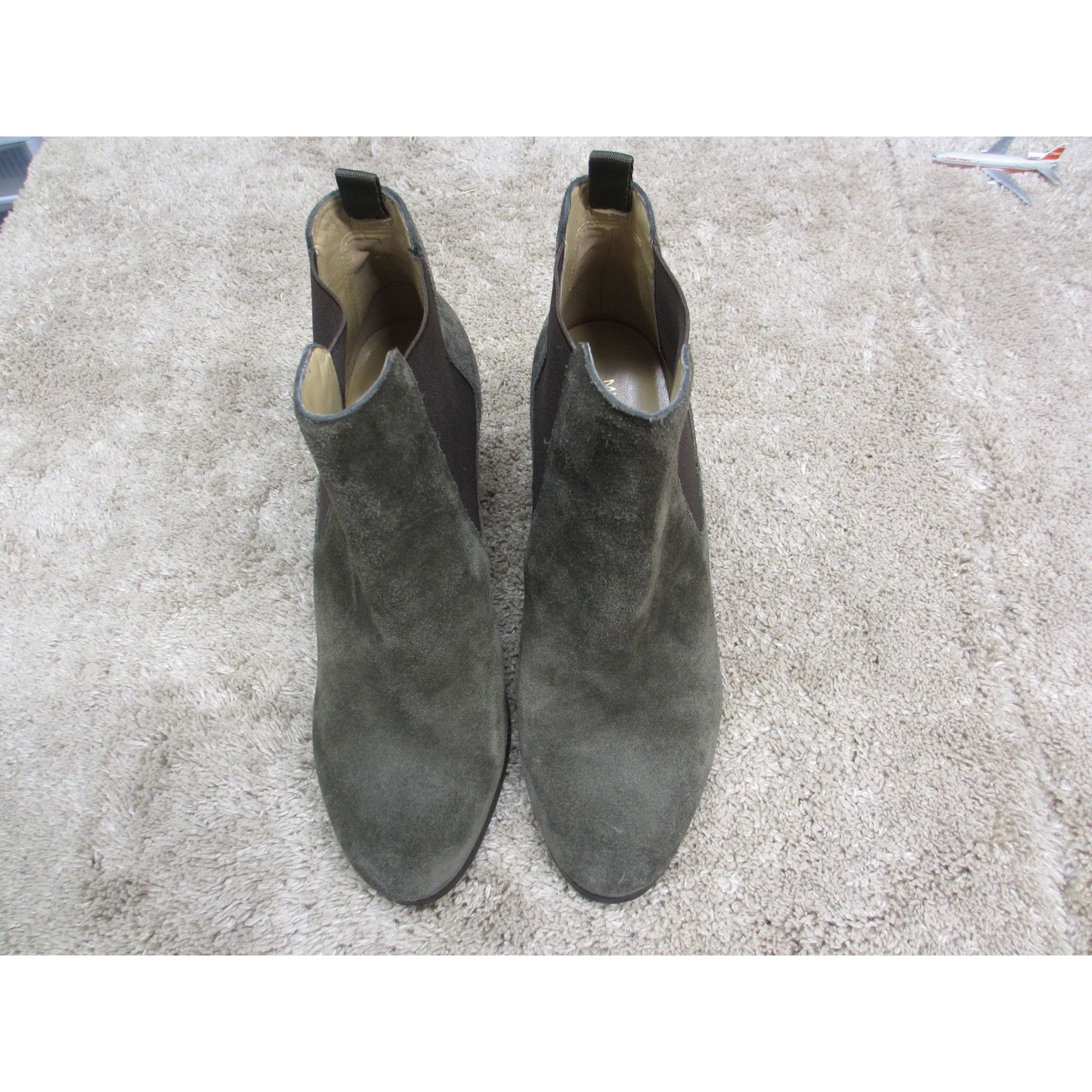 Michael Kors MICHAEL KORS GREEN SUEDE ANKLE BOOTS 10 MEDIUM Size US 10 / IT 40 - 7 Thumbnail