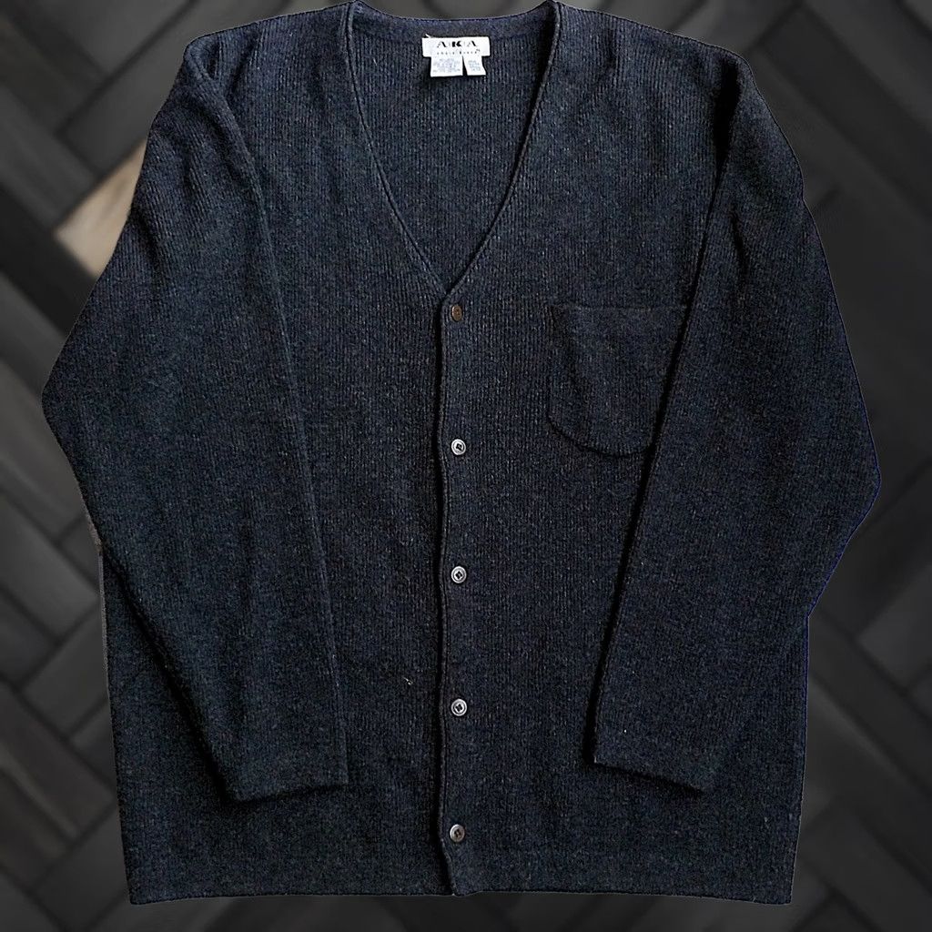 Eddie Bauer Eddie Bauer Cardigan Sweater Gray M 100% Wool Men's Medium Ribbed Pocket Size US M / EU 48-50 / 2 - 1 Thumbnail