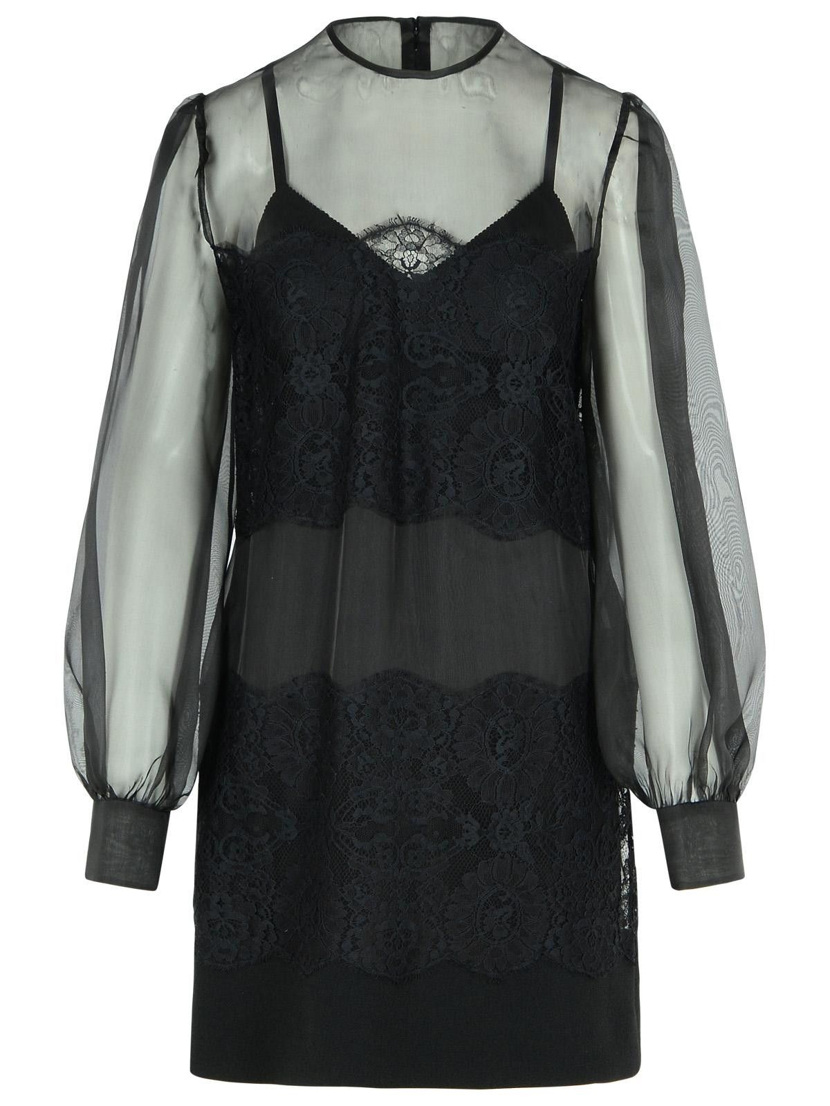 DOLCE & GABBANA Black Silk Organza Dress