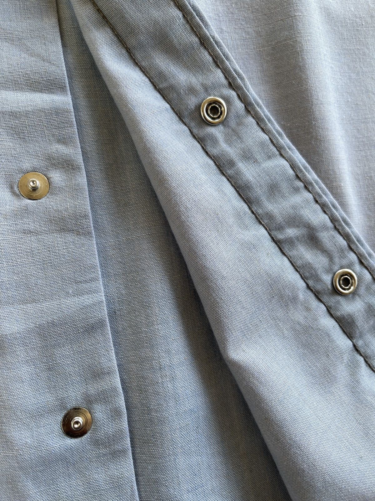 Vintage 70s Foxy Western Chambray Embroidery Shirt Size US S / EU 44-46 / 1 - 10 Thumbnail
