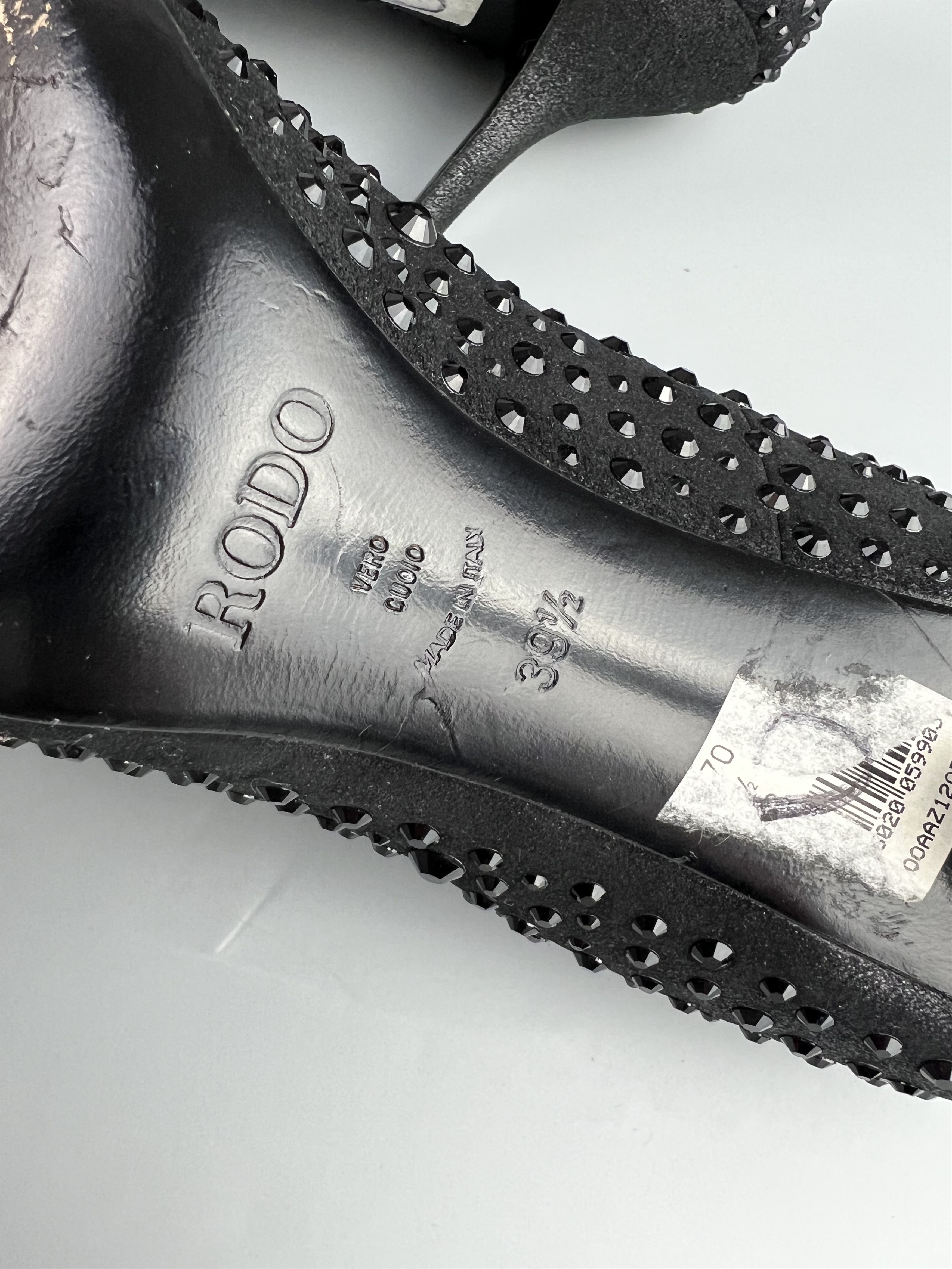 Other Rodo Black Crystals Rhinestones Pumps Shoes Size 39.5 Size US 8.5 / IT 38.5 - 9 Thumbnail