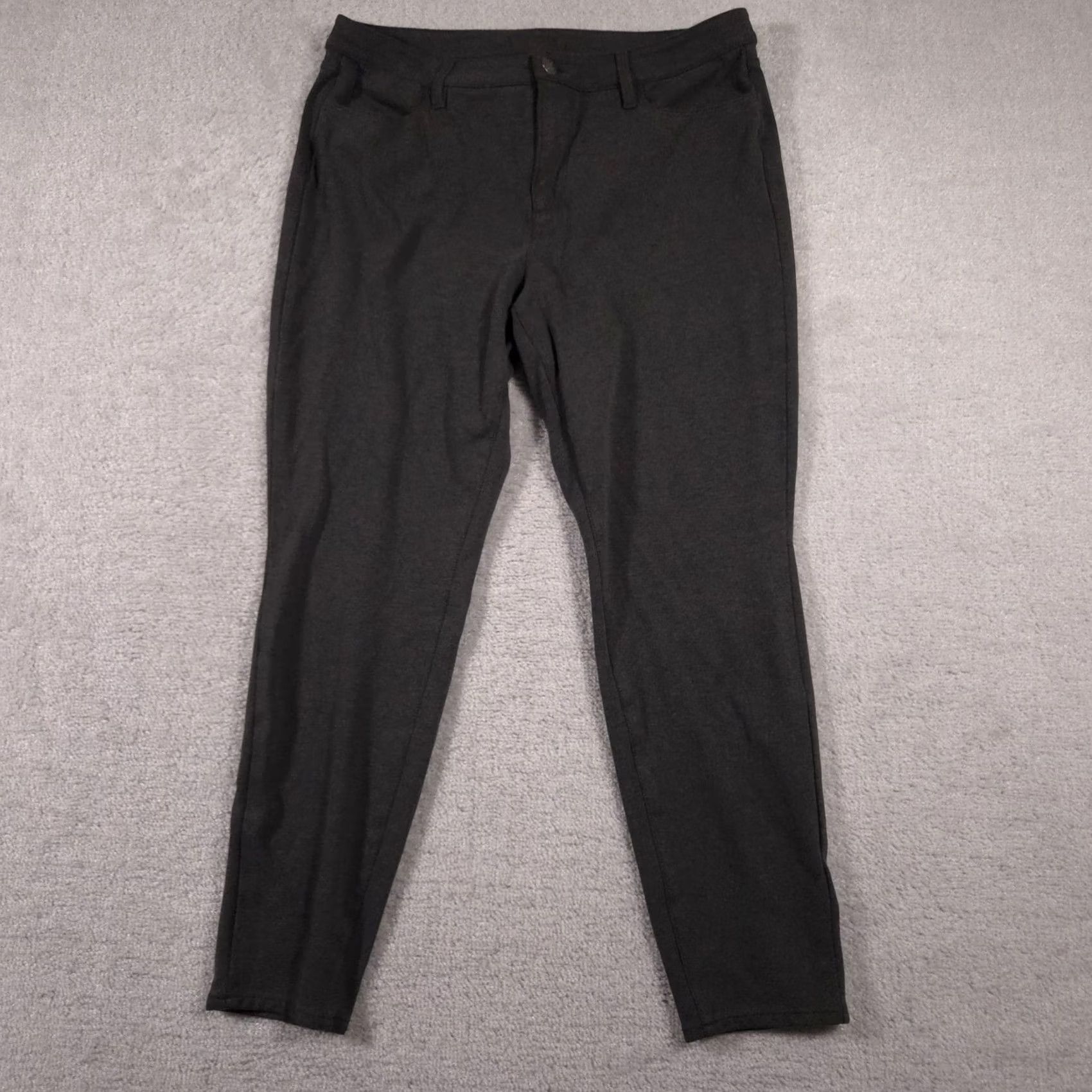 Talbots Talbots Pants Womens Large Charcoal Gray Ponte Skinny 5-Pocket Zip Fly Knit Jeans-Style Size 36" / US 14 / IT 50 - 2 Thumbnail