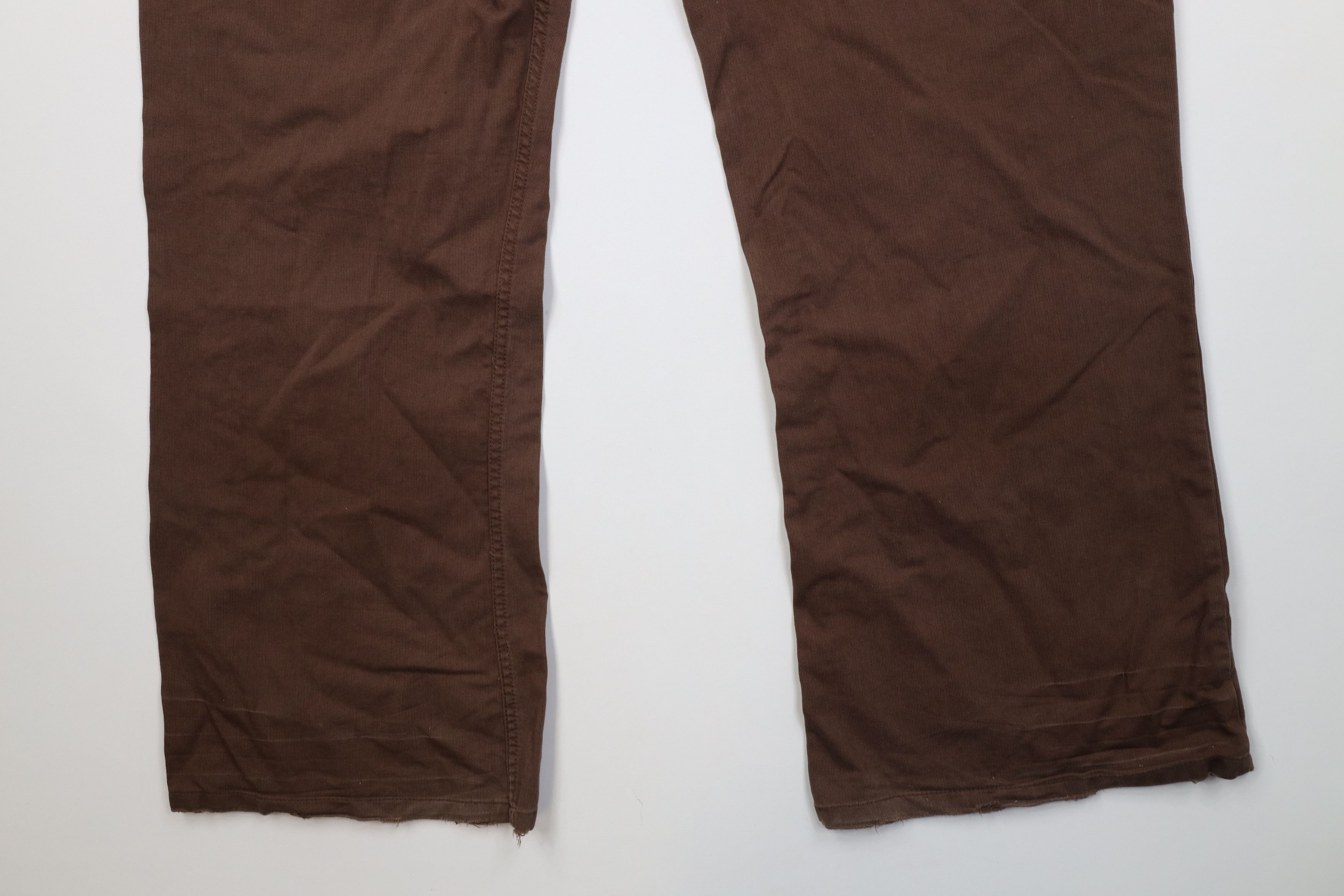 Vintage Vintage 90s Y2K Streetwear Baggy Wide Leg Twill Pants Brown Size US 42 / EU 58 - 14 Thumbnail