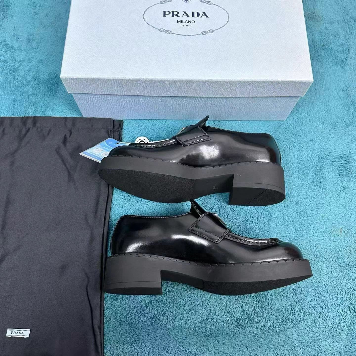 Prada Prada Leather Loafers Black 36 New Worn Once Accessories Size US 5 / IT 35 - 3 Thumbnail