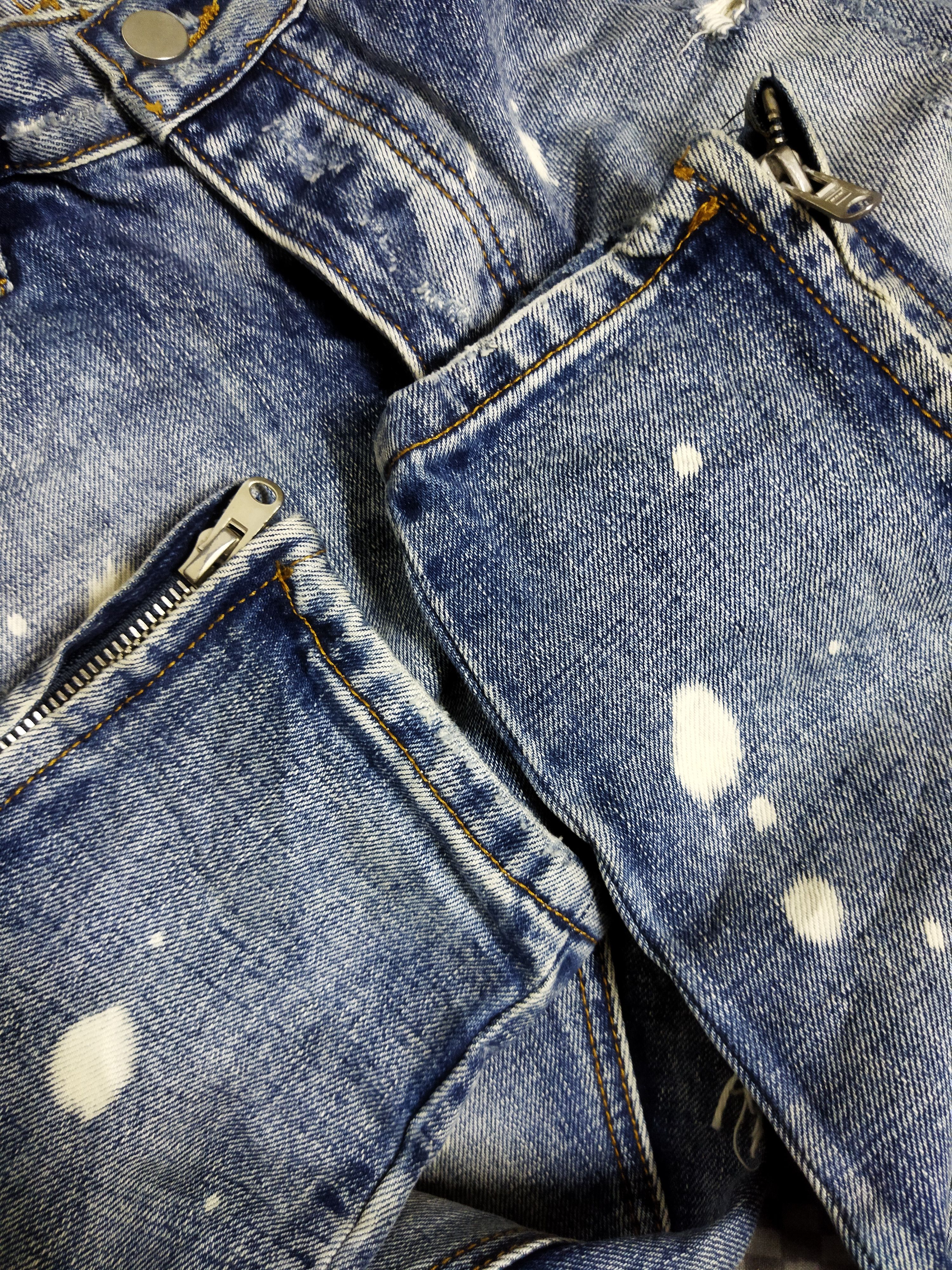MNML MNML Distressed Denim Zipper Jeans Size US 31 - 5 Thumbnail