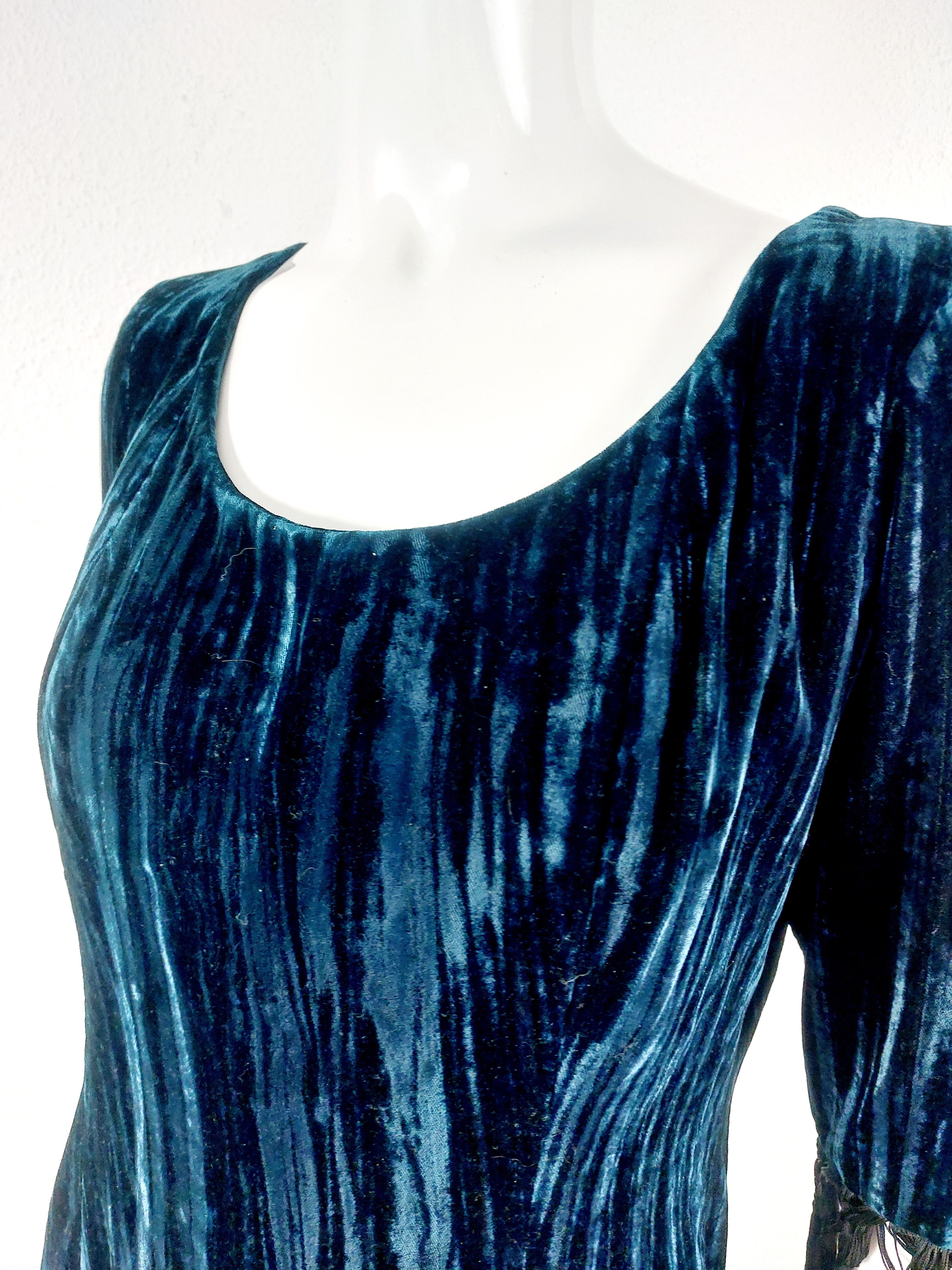 Yves Saint Laurent 1998 Runway Yves Saint Laurent Rive Gauche Finge Dress Size M / US 6-8 / IT 42-44 - 14 Thumbnail