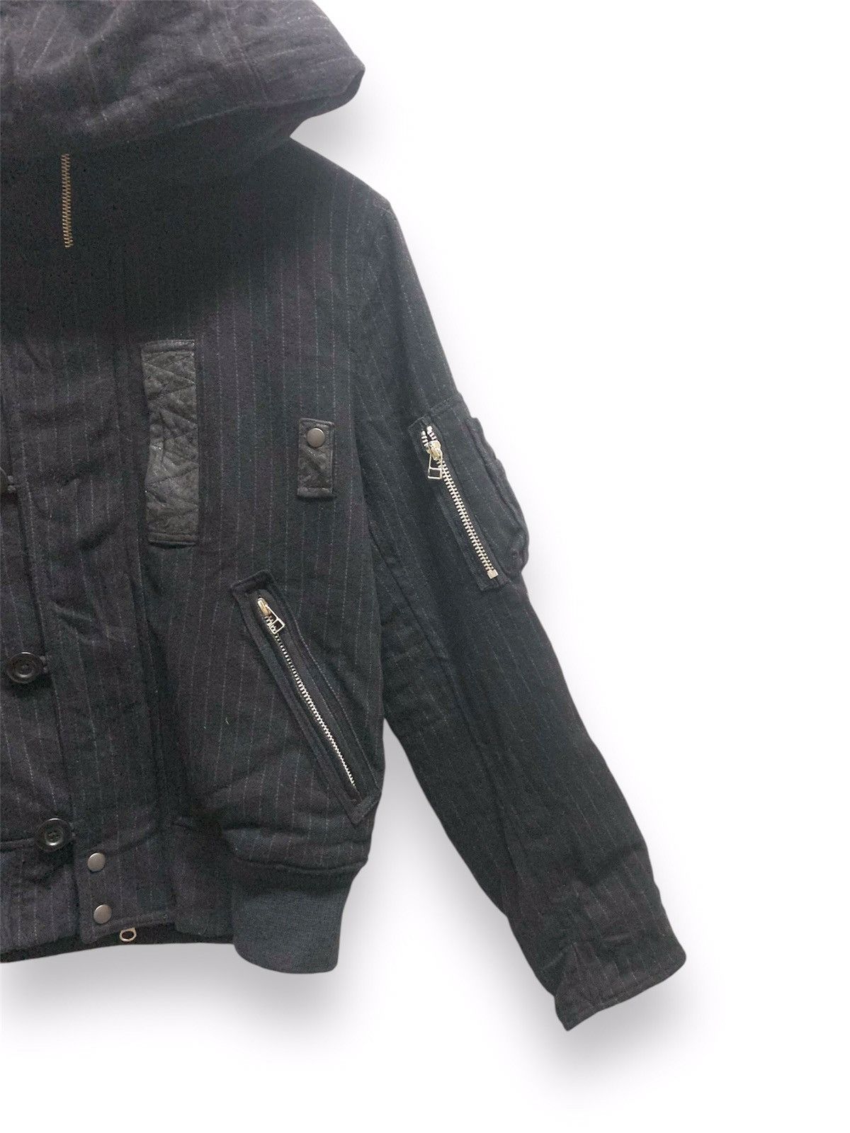 Designer × Takeo Kikuchi × Vintage TAKEO KIKUCHI Bomber Hoodie Jacket Zipper Size US L / EU 52-54 / 3 - 4 Thumbnail
