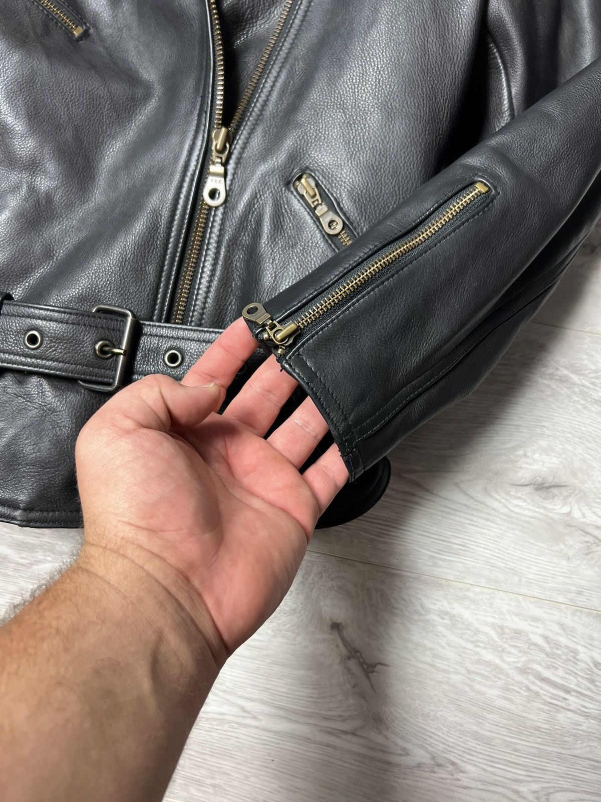 Genuine Leather Vintage Belo Heavyweight Biker Leather Jacket Rock Punk Size US M / EU 48-50 / 2 - 10 Thumbnail