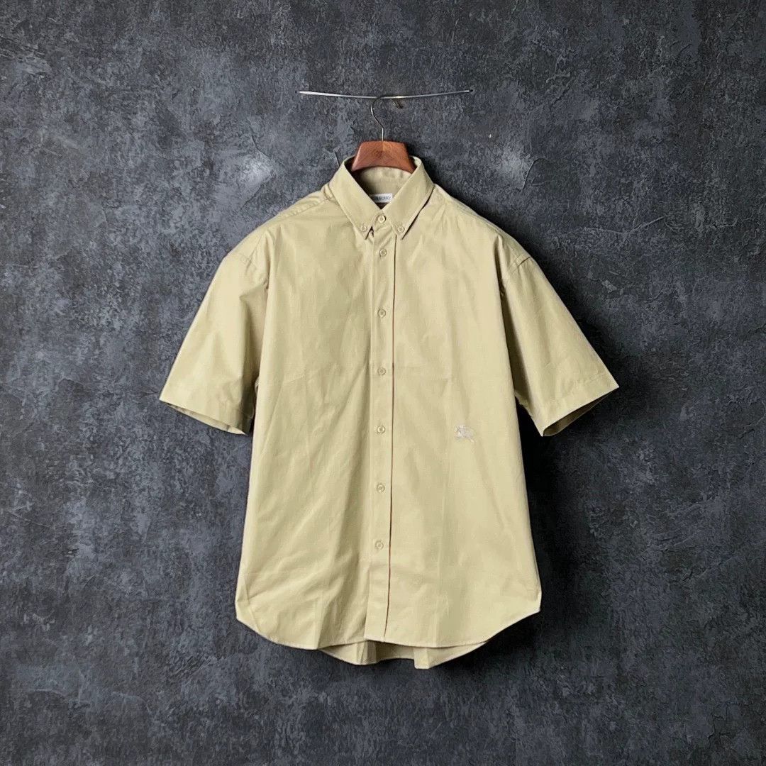 Burberry Burberry Cotton Green Shirt s Men Size US S / EU 44-46 / 1 - 1 Thumbnail