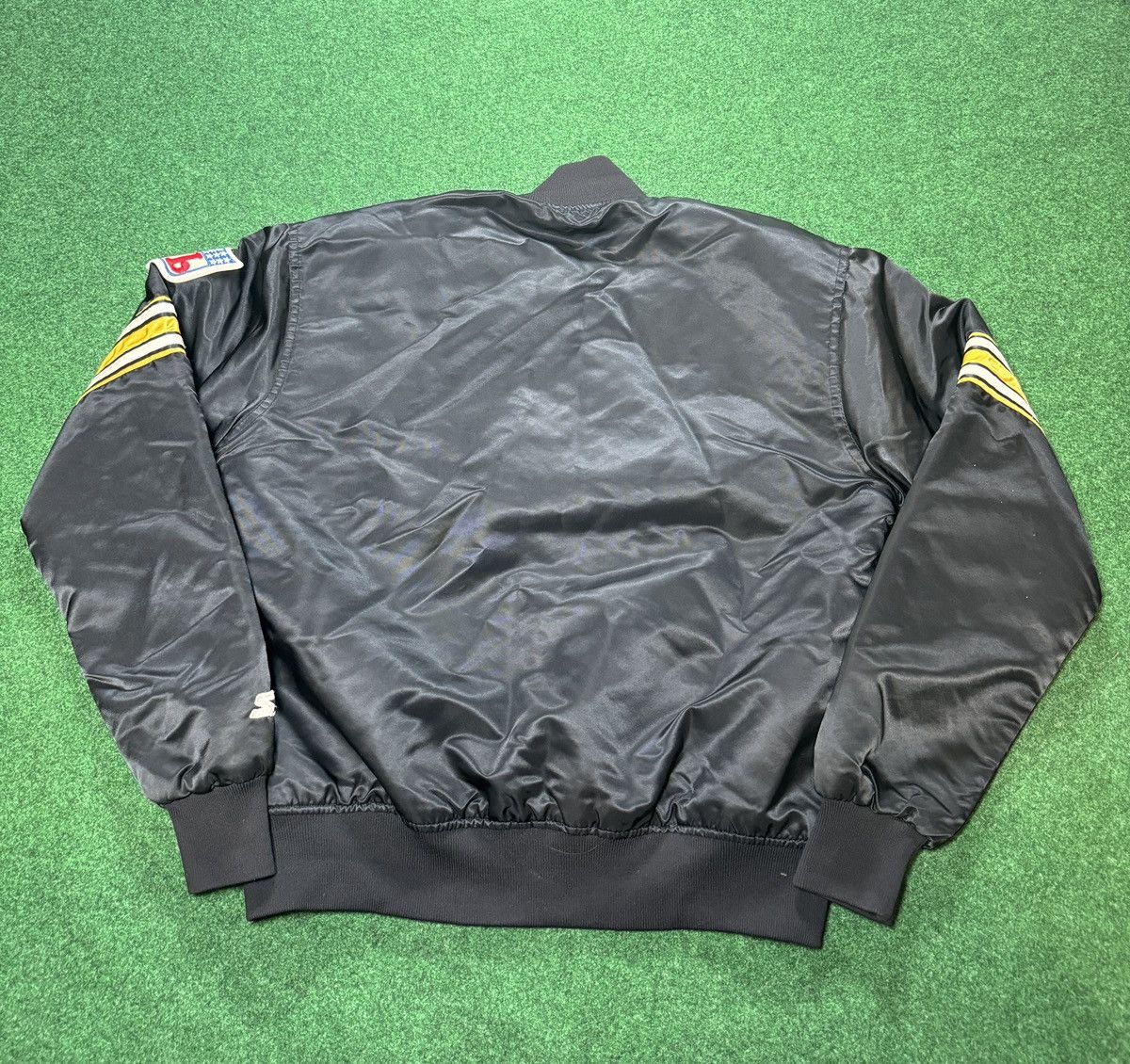 NFL × Starter × Vintage Vtg 90s Pittsburgh Steelers Starter Satin USA Made Jacket Size US S / EU 44-46 / 1 - 4 Thumbnail