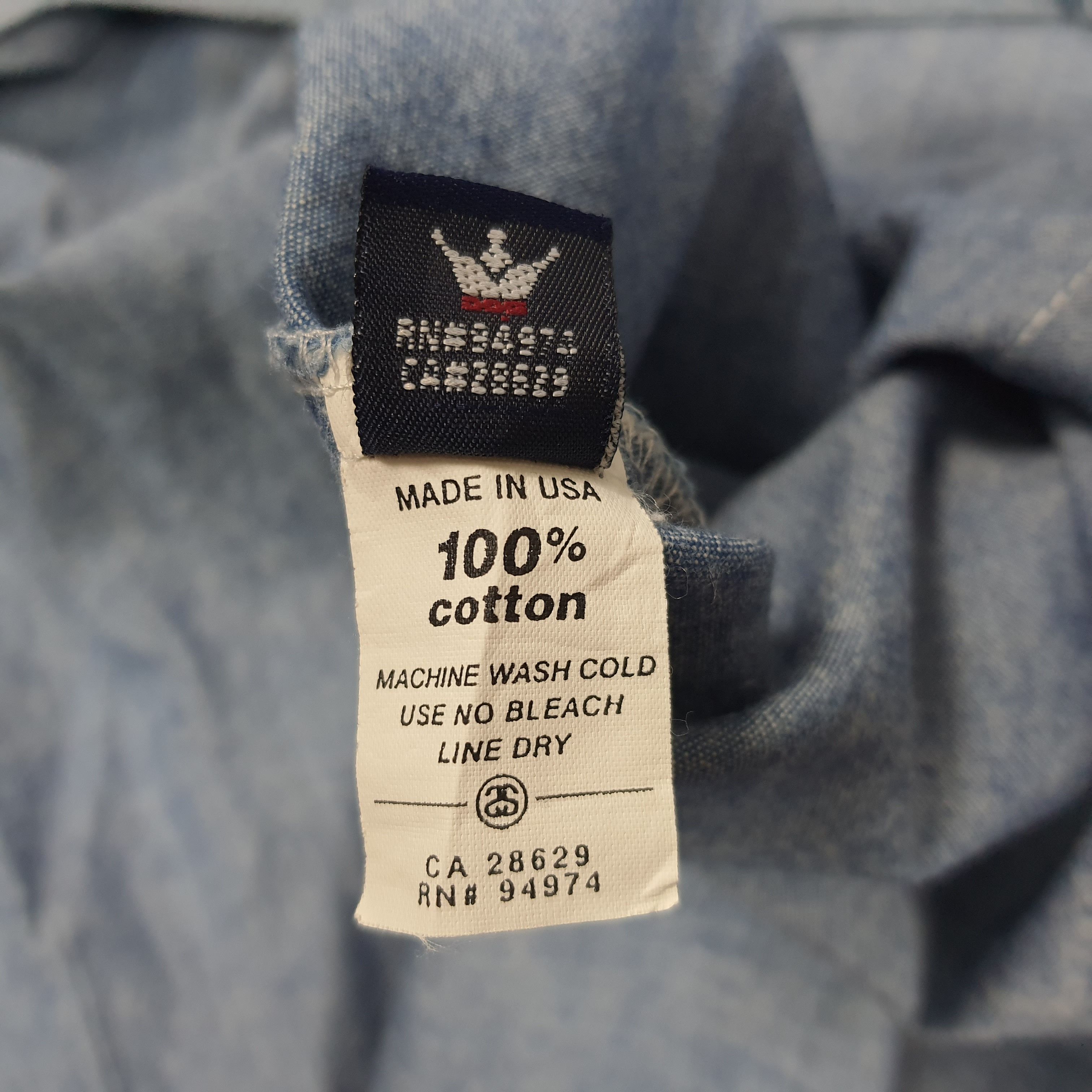 Stussy Vintage Stussy Blue Denim Style Button Up Shirt C294N24 Size US L / EU 52-54 / 3 - 8 Thumbnail