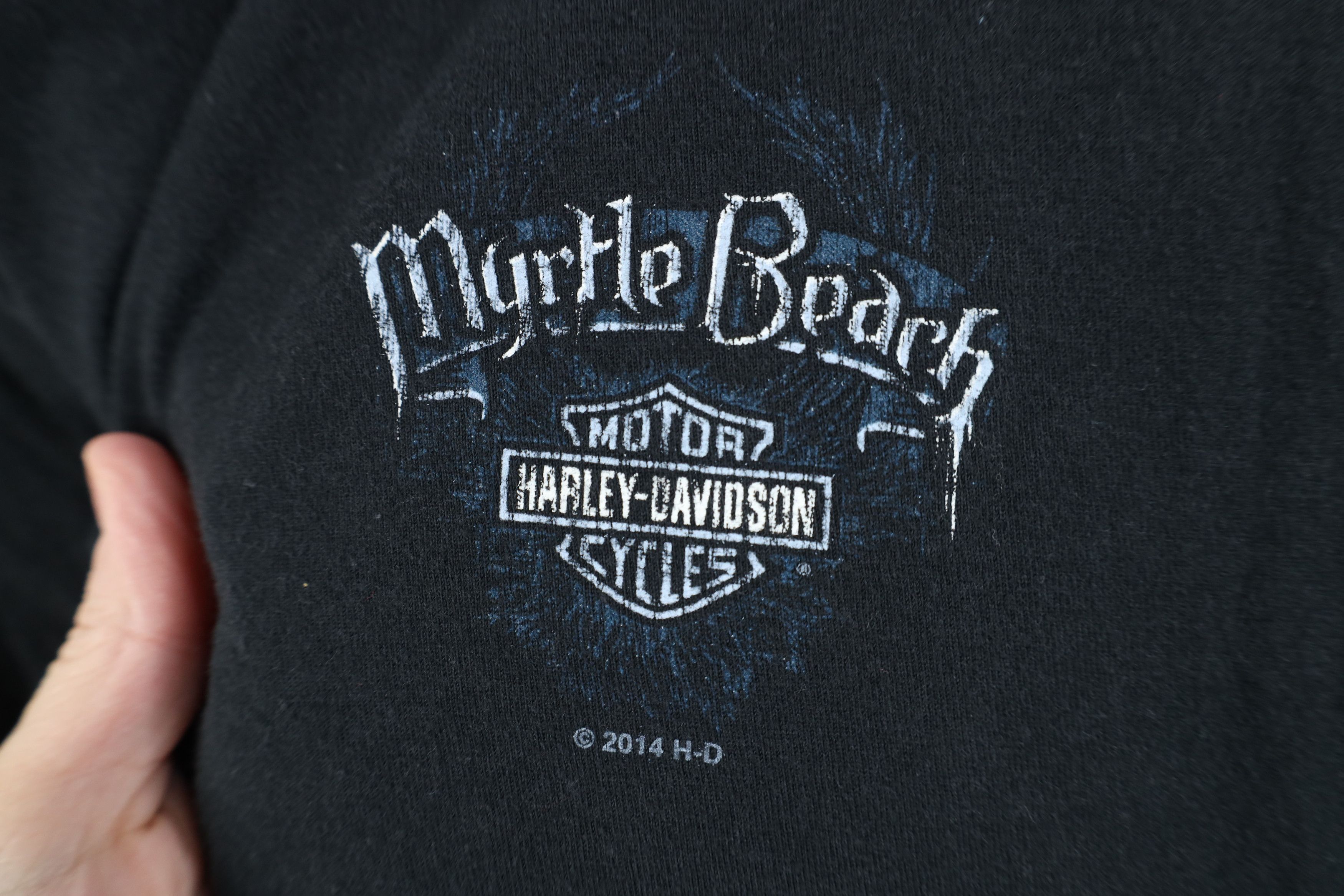 Harley Davidson Vintage Y2K Harley Davidson Myrtle Beach Skull Wing T-Shirt Size US L / EU 52-54 / 3 - 4 Thumbnail