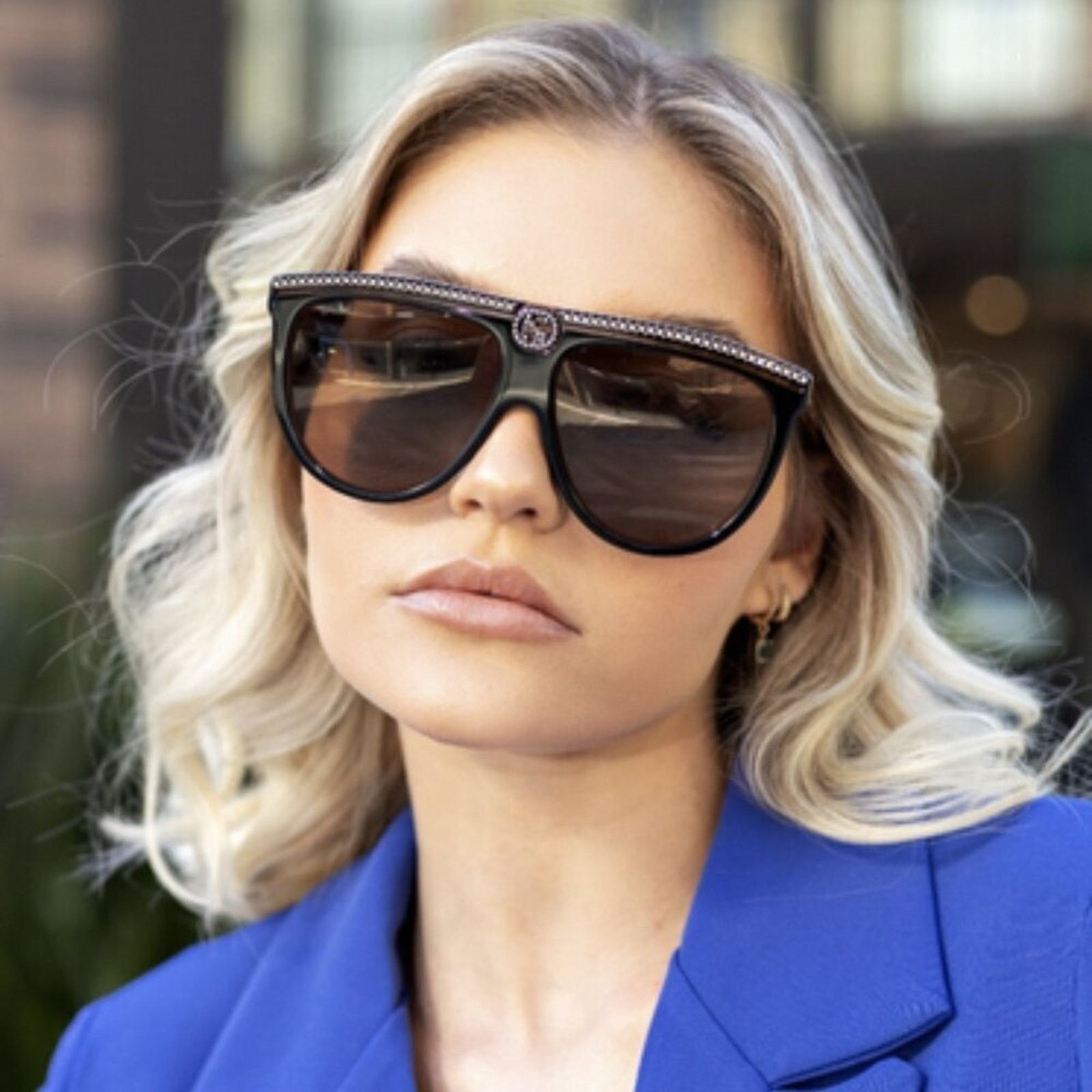 Gucci Gucci NEW GUCCI GG0732S-005 FLAT TOP SHIELD(GG0732S-005-61) Size ONE SIZE - 3 Thumbnail