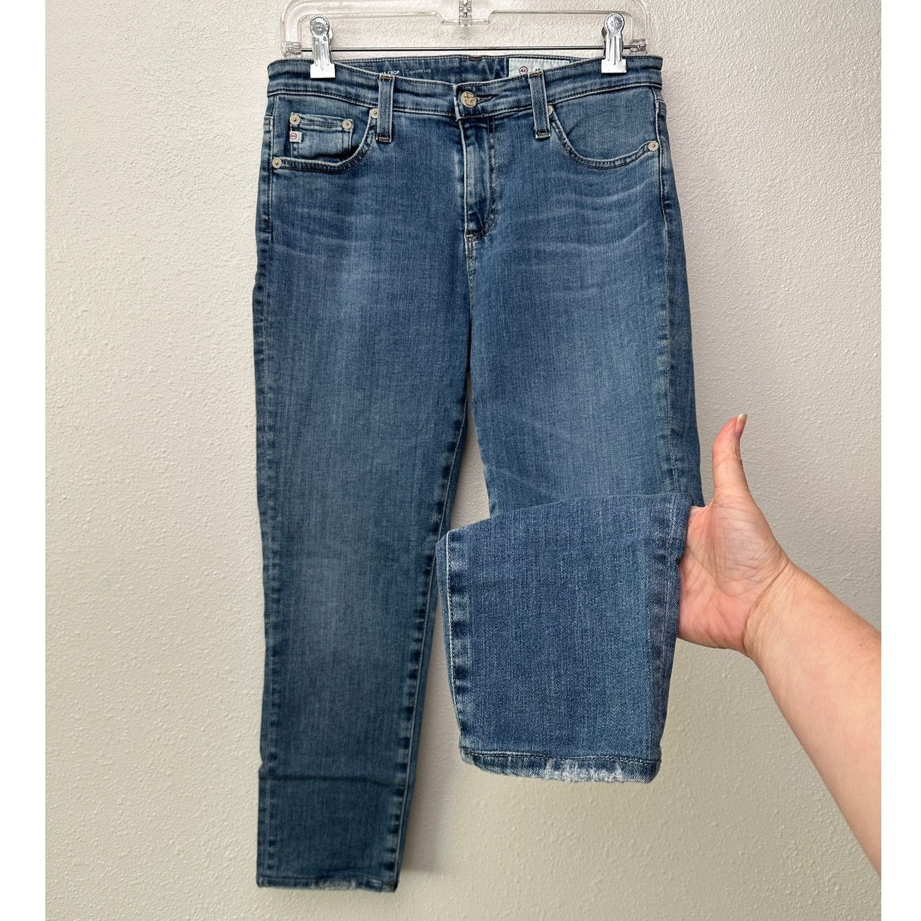 AG Adriano Goldschmied AG Adriano Goldschmied Prima Crop Cigarette Jeans Blue US 28 Size 28" / US 6 / IT 42 - 1 Thumbnail