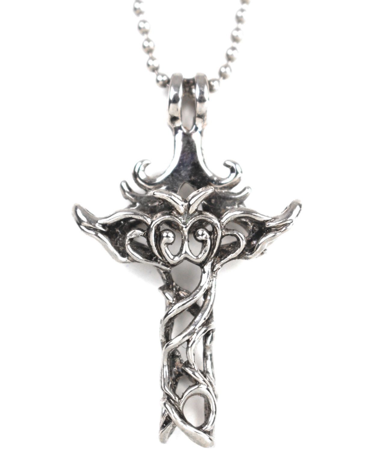 Vintage 2000S JAPANESE MADE ELVEN GOTHIC VINE CROSS PENDANT NECKLACE Size ONE SIZE - 4 Thumbnail