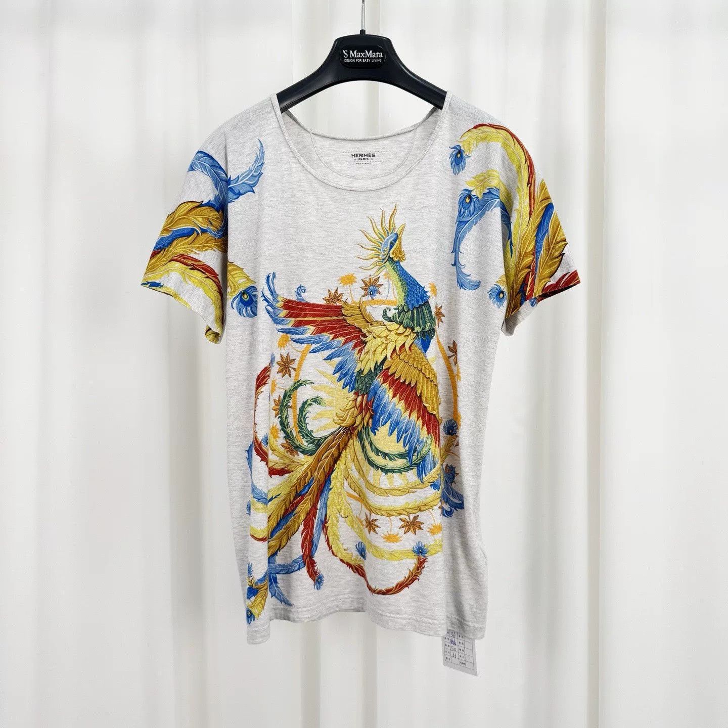 Hermes Hermes Gray Phoenix Print Short Sleeve Size XS / US 0-2 / IT 36-38 - 1 Thumbnail