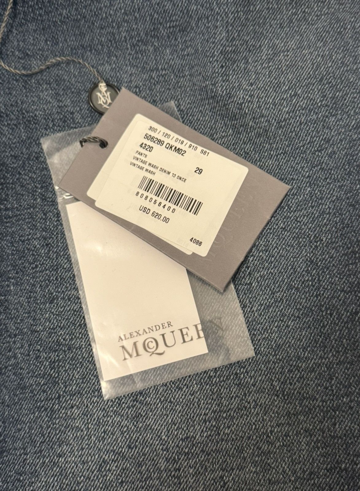 Alexander McQueen Alexander McQueen Wide Leg Jeans 2017 Collection Size 29" - 4 Thumbnail