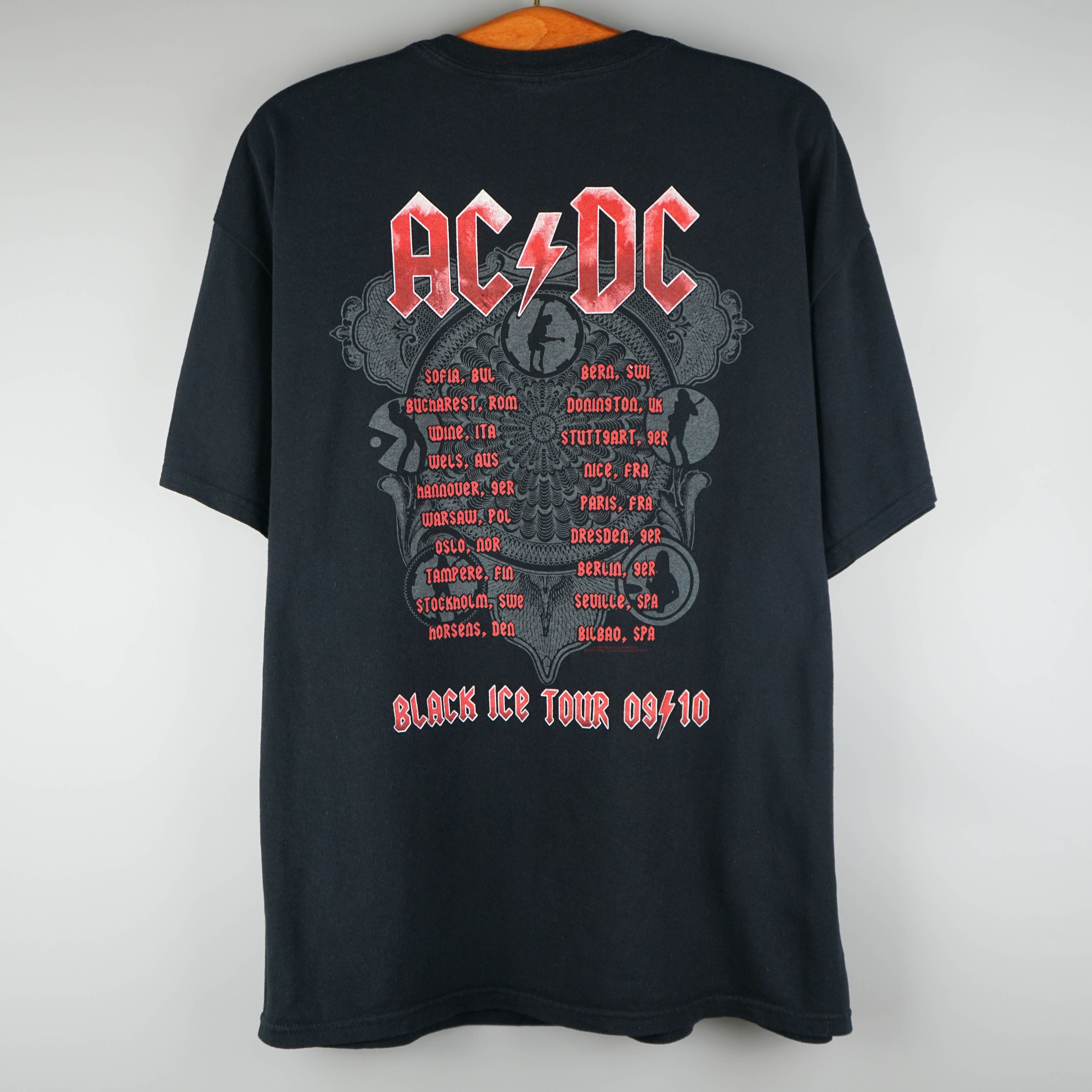 Band Tees × Vintage Vintage 2010 ACDC Tour T-Shirt Black Ice Size US XL / EU 56 / 4 - 5 Thumbnail