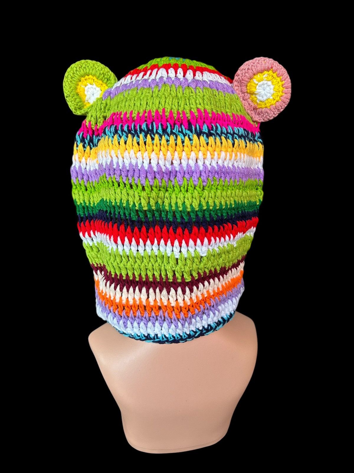 Japanese Brand Very Rare Balaclava Masked Crochet Knitted Handmade Size ONE SIZE - 3 Thumbnail