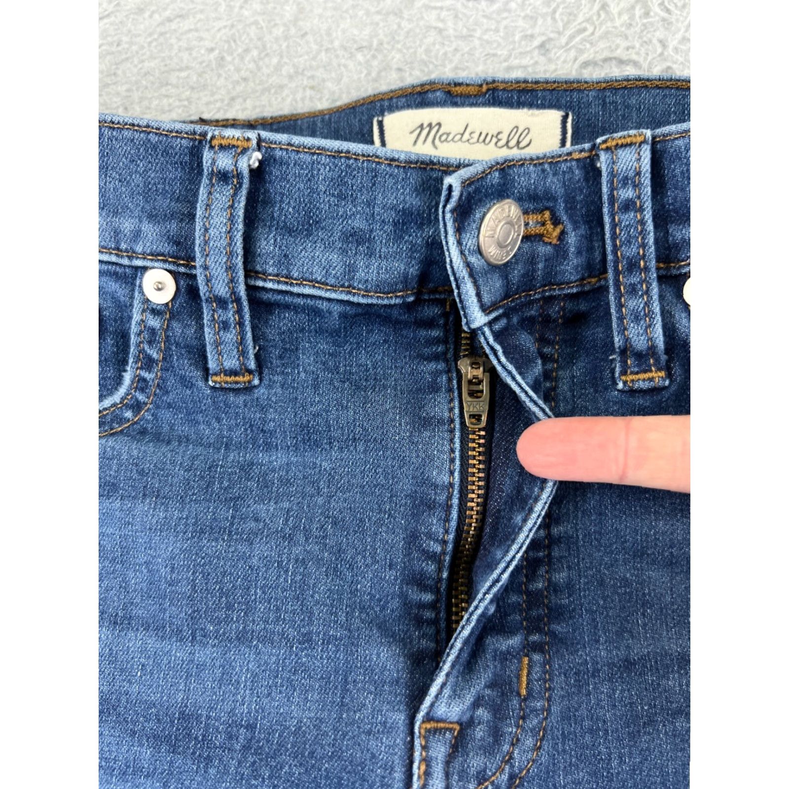 Madewell Madewell Jeans Womens Denim 27x22 Blue Zip 27 Skinny Crop High Rise 10" Cotton Blend Regular 5-Pocket Mens? Size 27" / US 4 / IT 40 - 5 Thumbnail
