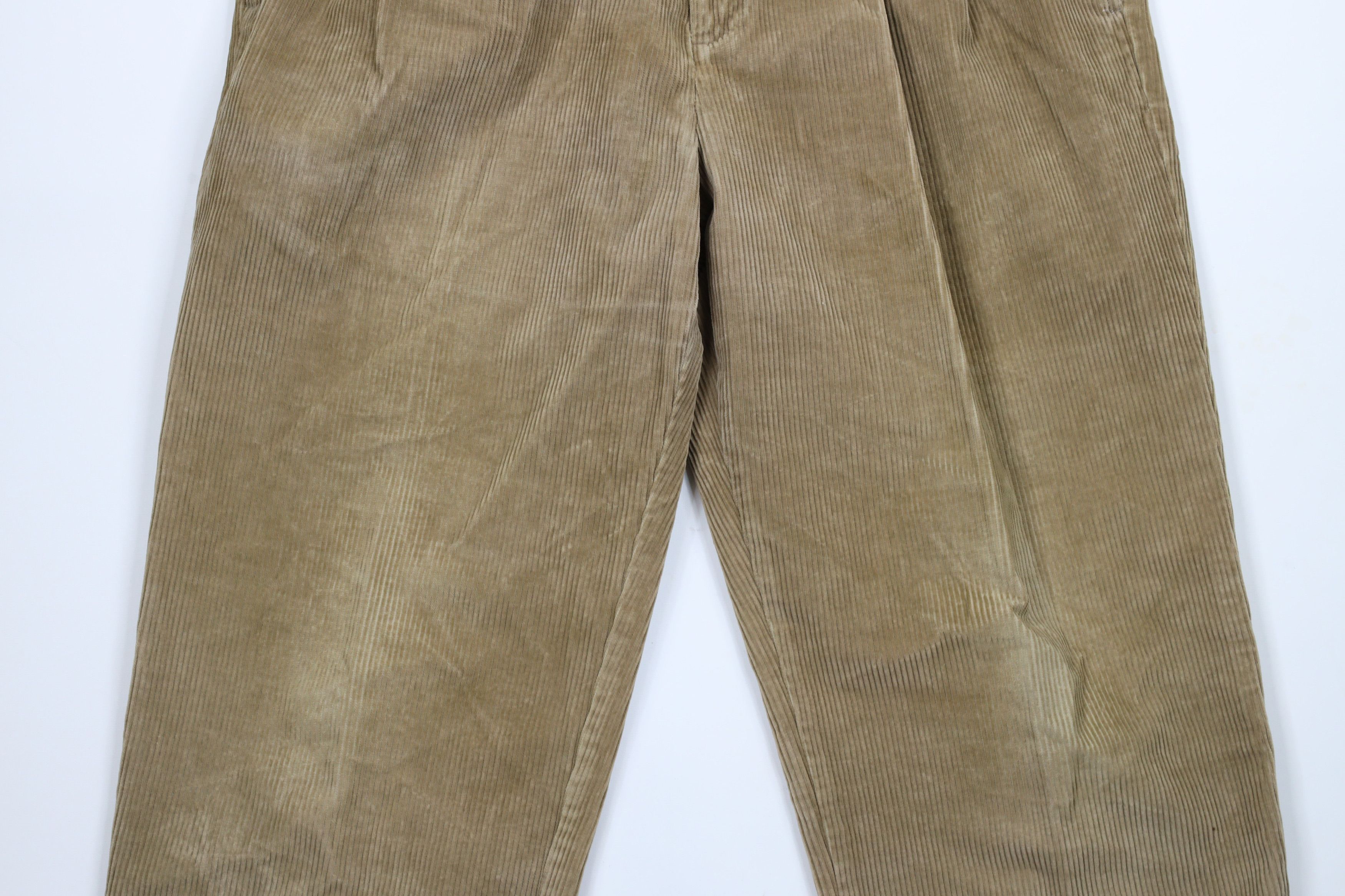 Brooks Brothers × Vintage Vintage 90s Brooks Brothers Pleated Wide Leg Corduroy Pants Size US 36 / EU 52 - 3 Thumbnail
