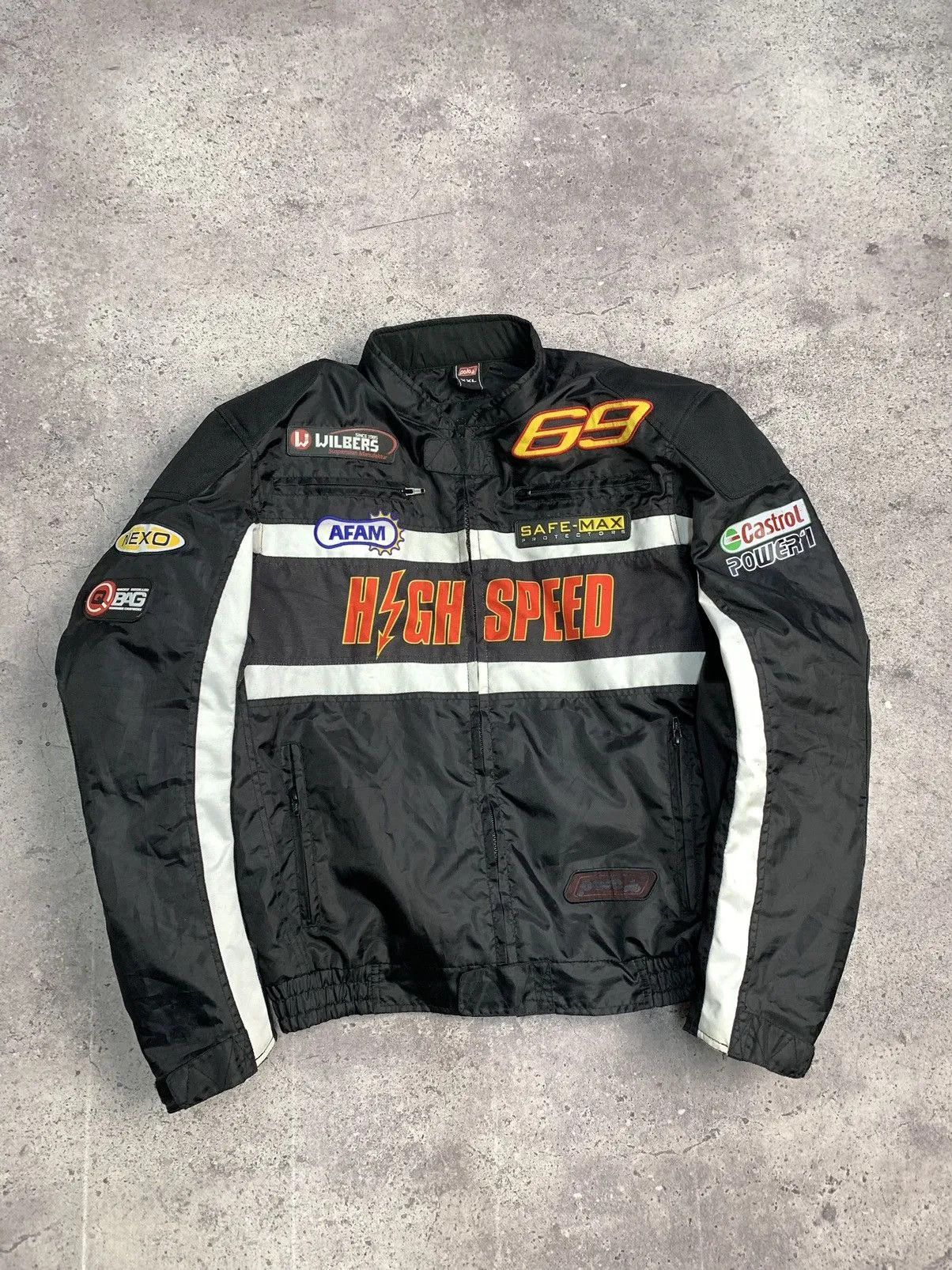 Japanese Brand × Vintage Vintage Leather jacket Hight Speed bomber nylon nascar Size US XL / EU 56 / 4 - 4 Thumbnail