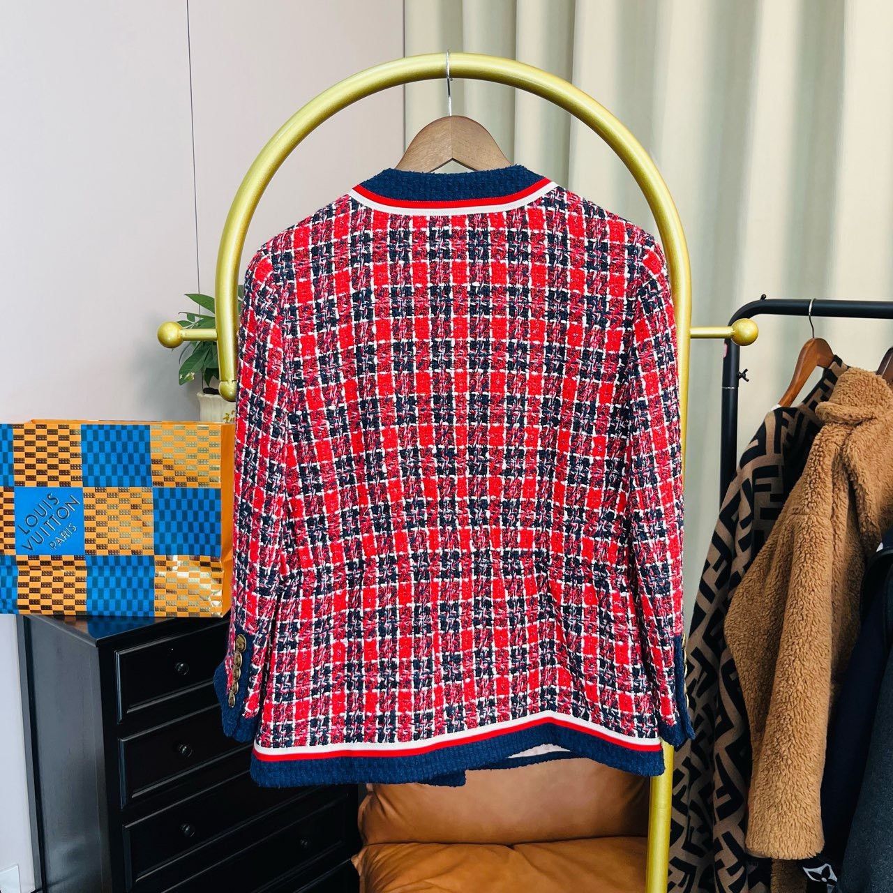 Gucci Gucci Heavy industry tiger head classic red and black plaid Size US XS / EU 42 / 0 - 2 Thumbnail