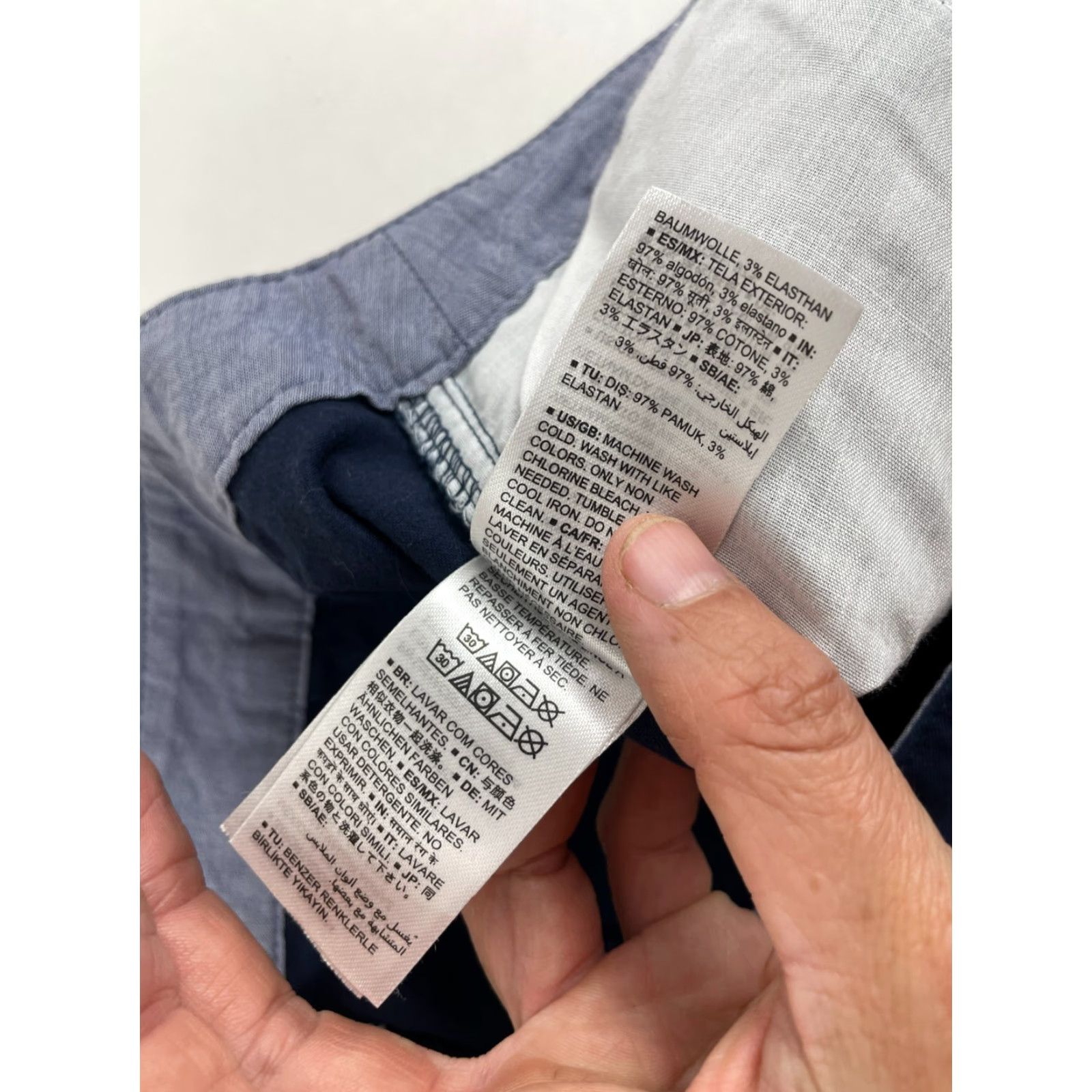 Essentials Amazon Essentials Shorts Men's 10 Navy Blue Mid Rise Flat Front Bermuda Charcoal? No, Blue. Size US 33 - 8 Thumbnail