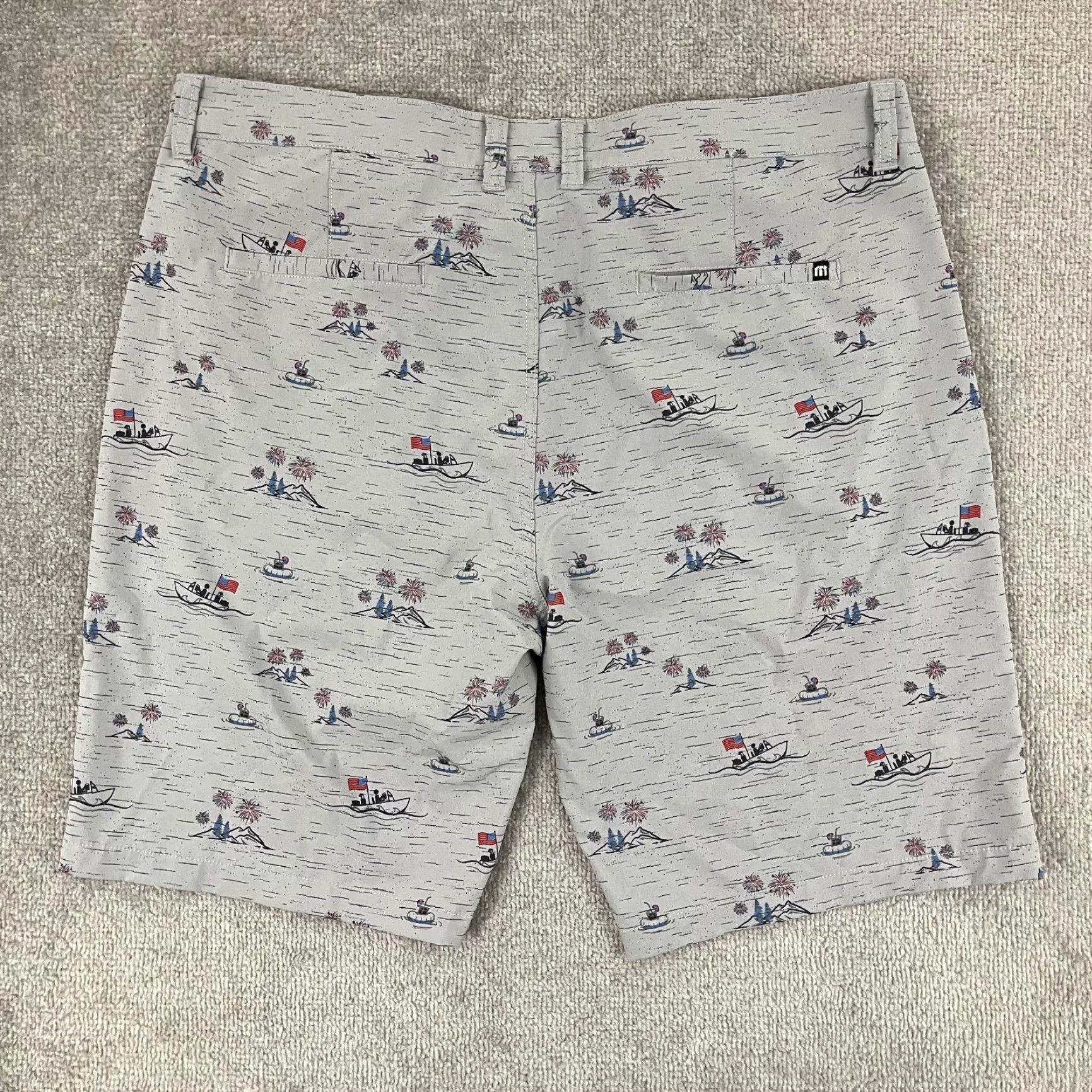 TravisMathew Travis Mathew Shorts Men 40 10" Gray USA Flag Boating Patriotic Chino Size US 40 / EU 56 - 7 Thumbnail