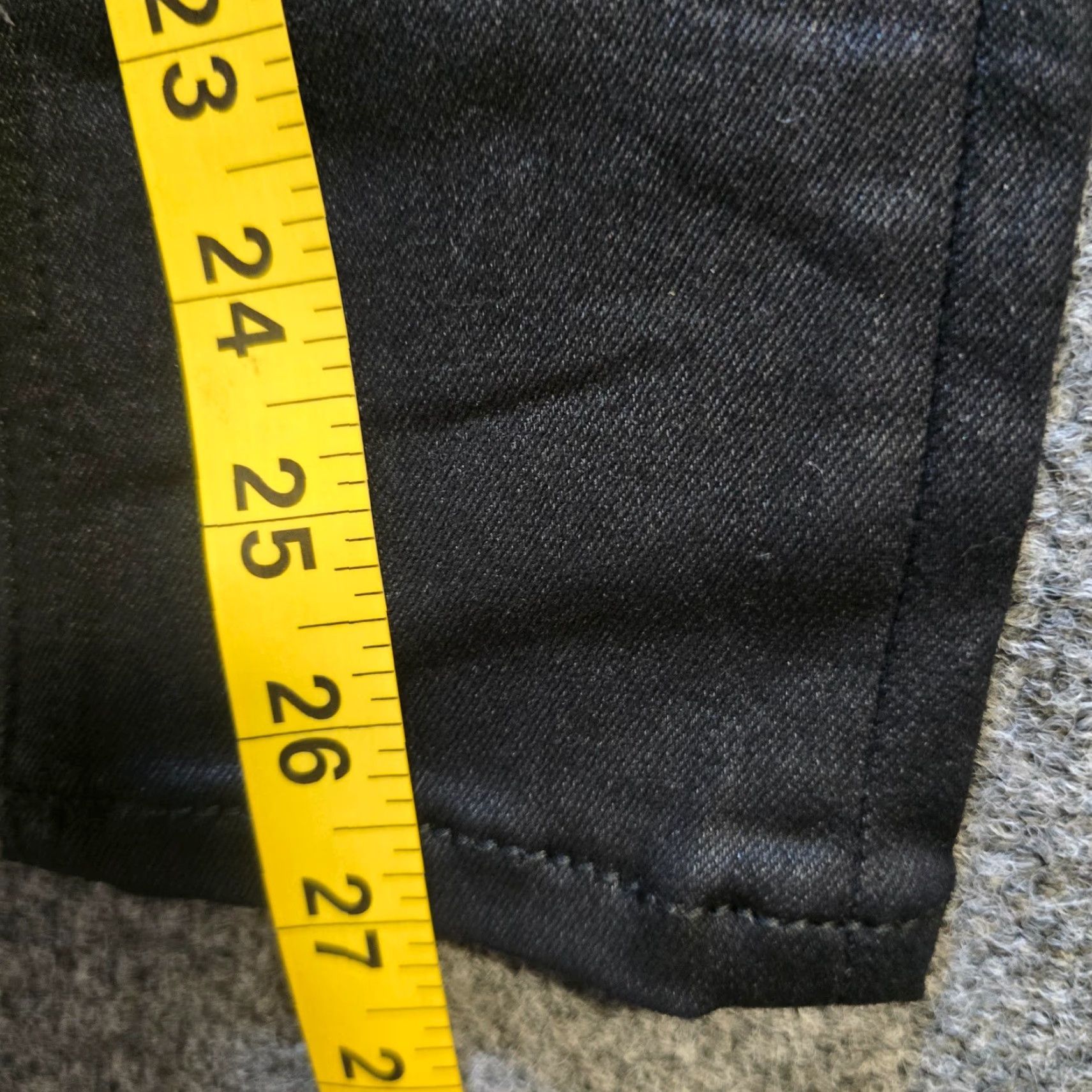 Rag & Bone Rag & Bone Jeans Womens Size 24 Black Waxed Coated Skinny Stretch Casual Basic Denim 5-Pocket Womens Jeans Slim, Regular Rise 27in Inseam Vintage: No Size 42" / US 20 - 7 Thumbnail