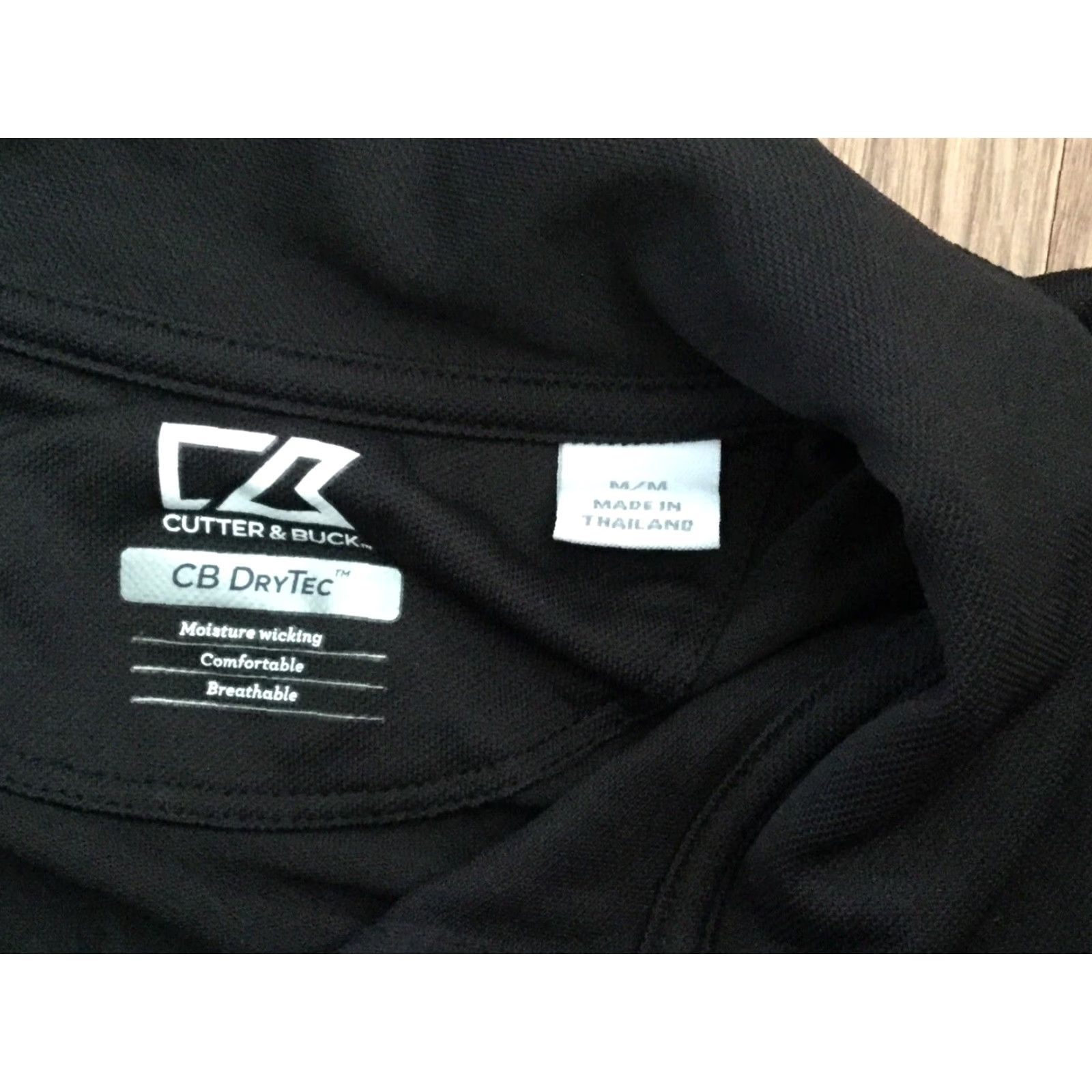Cutter & Buck CUTTER & BUCK GOLF CB Drytec Black Woven Polo Shirt / Top Womens M/M Personalized Size M / US 6-8 / IT 42-44 - 4 Thumbnail