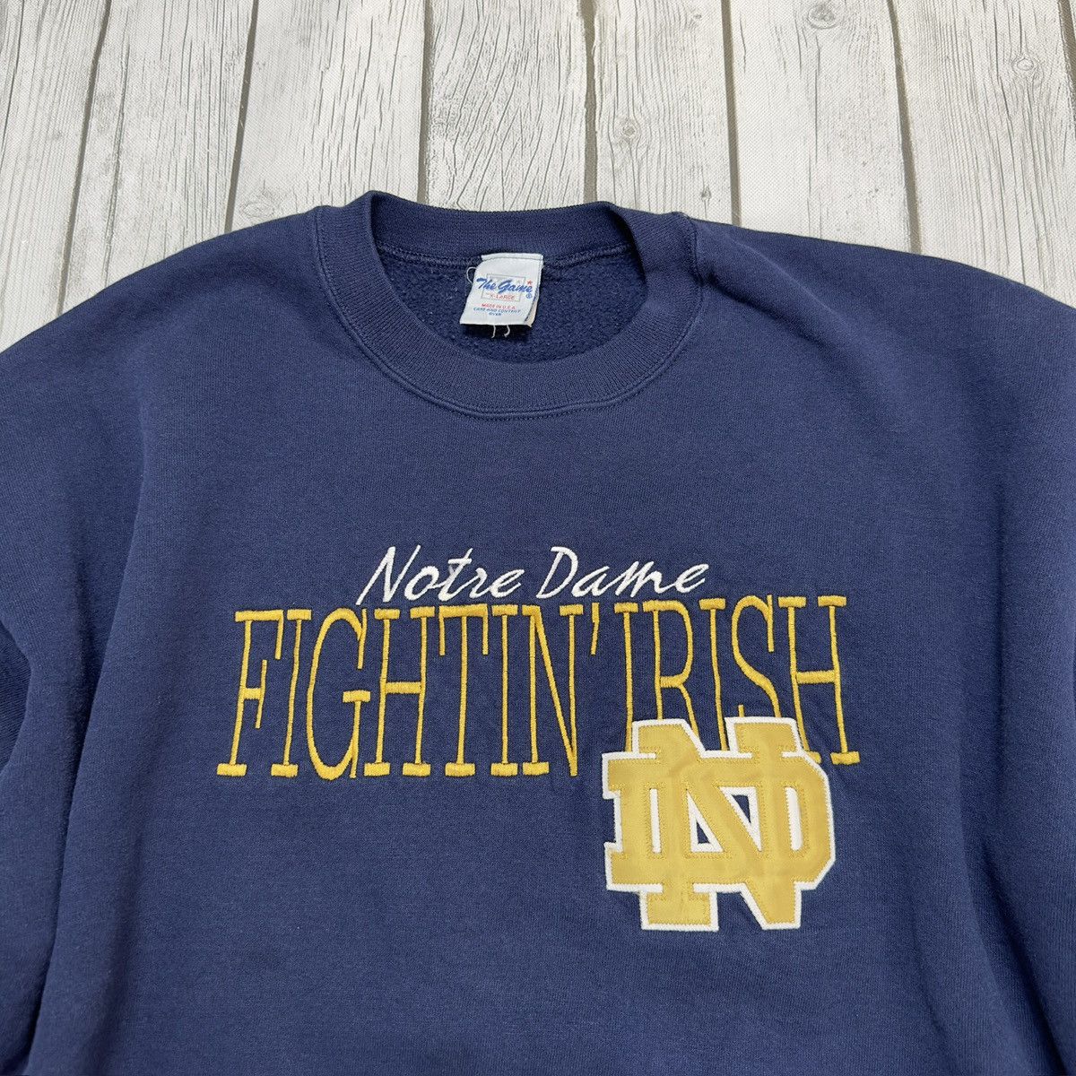 NCAA × The Game × Vintage Vintage Notre Dame Fightin Irish sweatshirt Size US XL / EU 56 / 4 - 3 Thumbnail