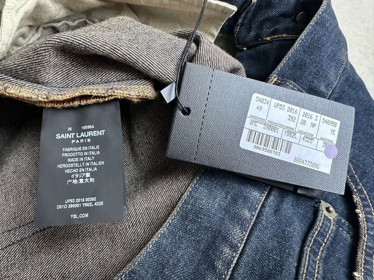 Saint Laurent Paris FW16 Saint Laurent Palladium dirty denim jeans Hedi d02 36 Size US 36 / EU 52 - 14 Thumbnail