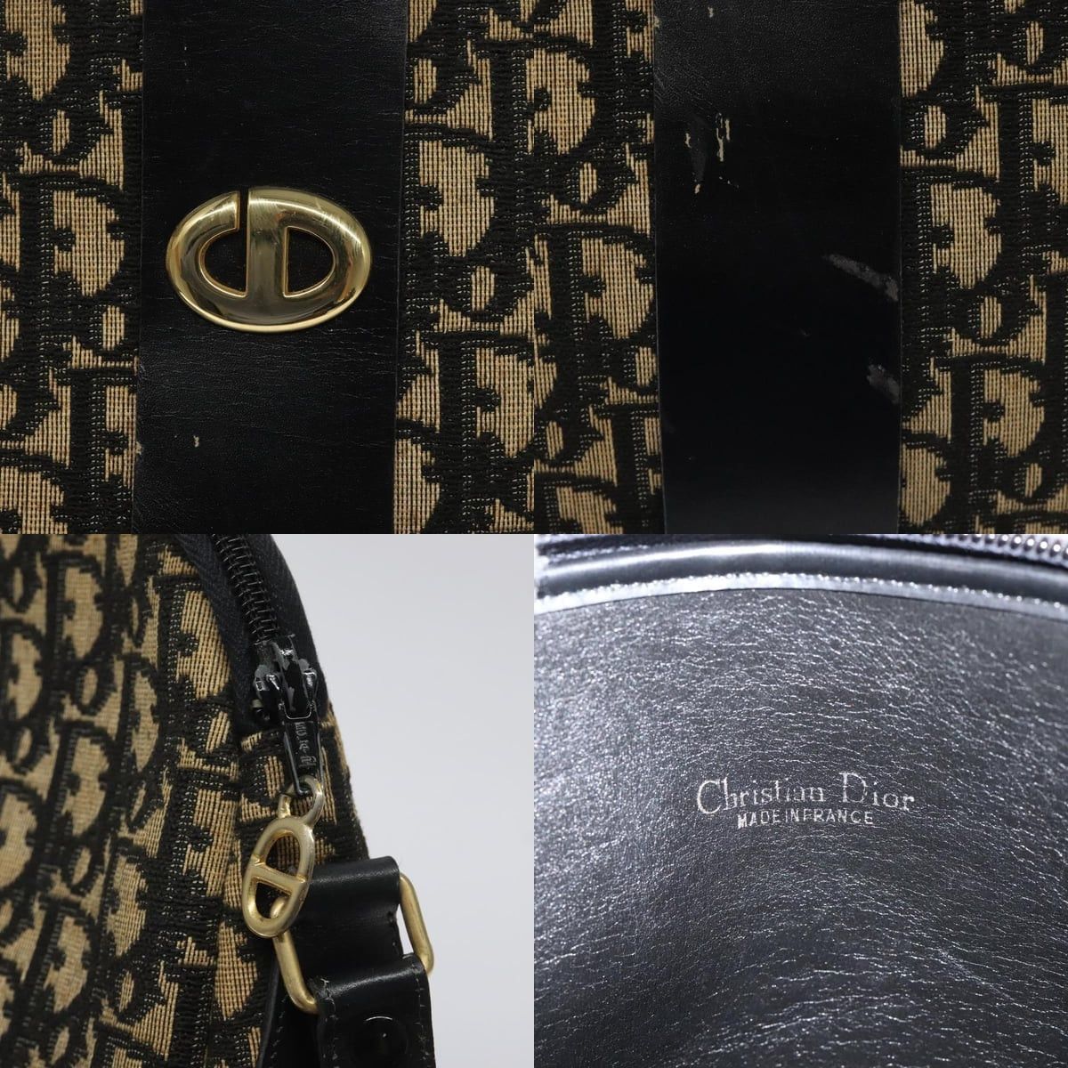 Dior DIOR Trotter Canvas Shoulder Bag Black Size ONE SIZE - 11 Thumbnail