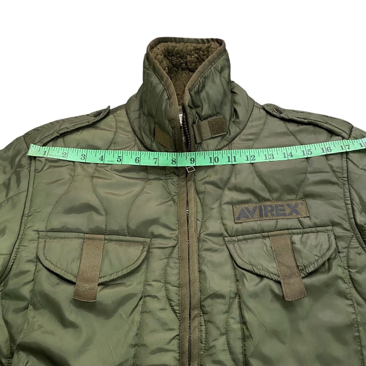 Avirex × Japanese Brand Vintage Avirex Quilted Zipper Jacket L Size Green Army Size US L / EU 52-54 / 3 - 19 Thumbnail