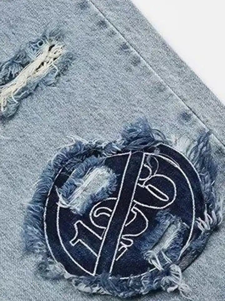 Vintage Vintage Patch Straight Jeans Size US 32 / EU 48 - 6 Thumbnail