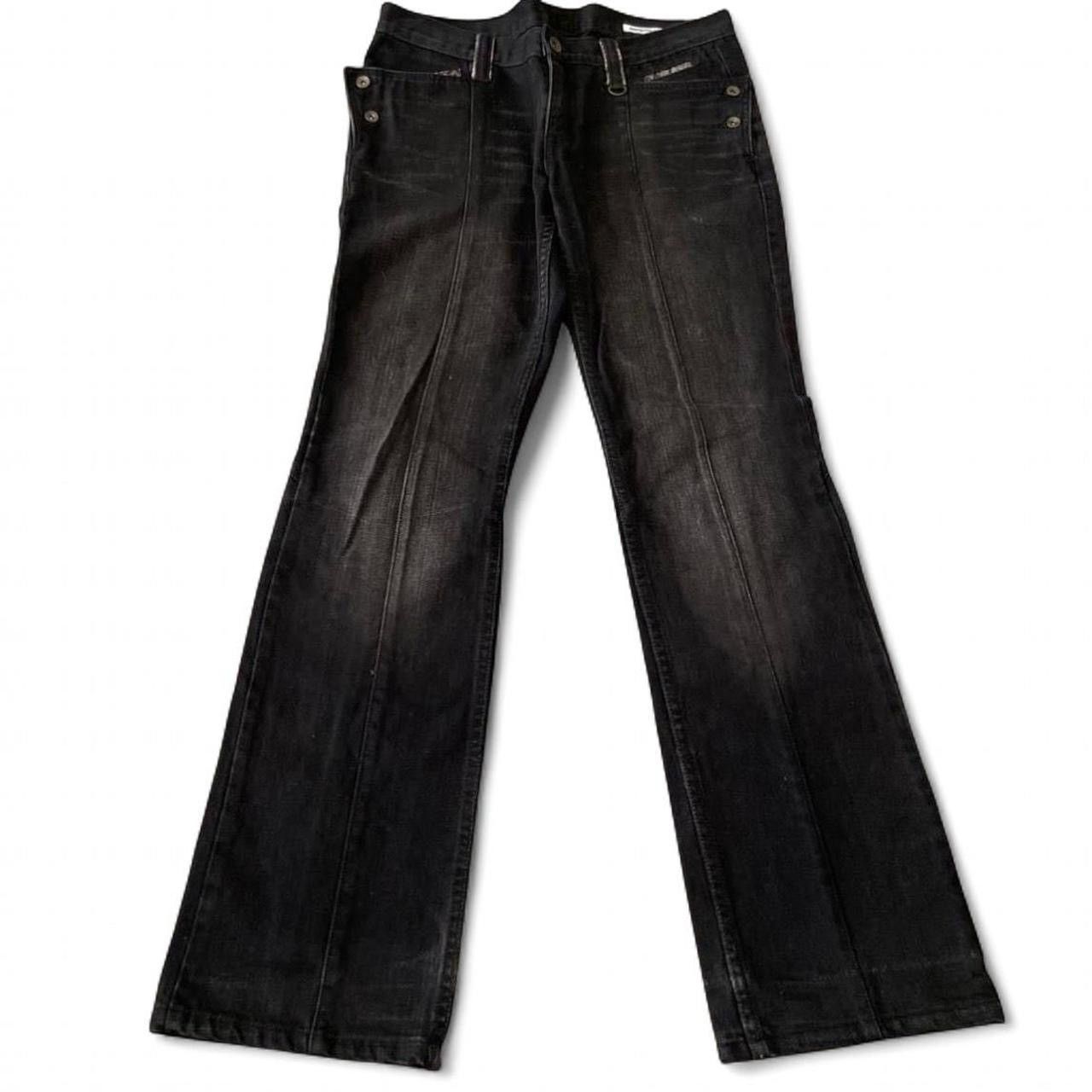 Tornado Mart Python Repaired Bell Bottom Flared Jeans