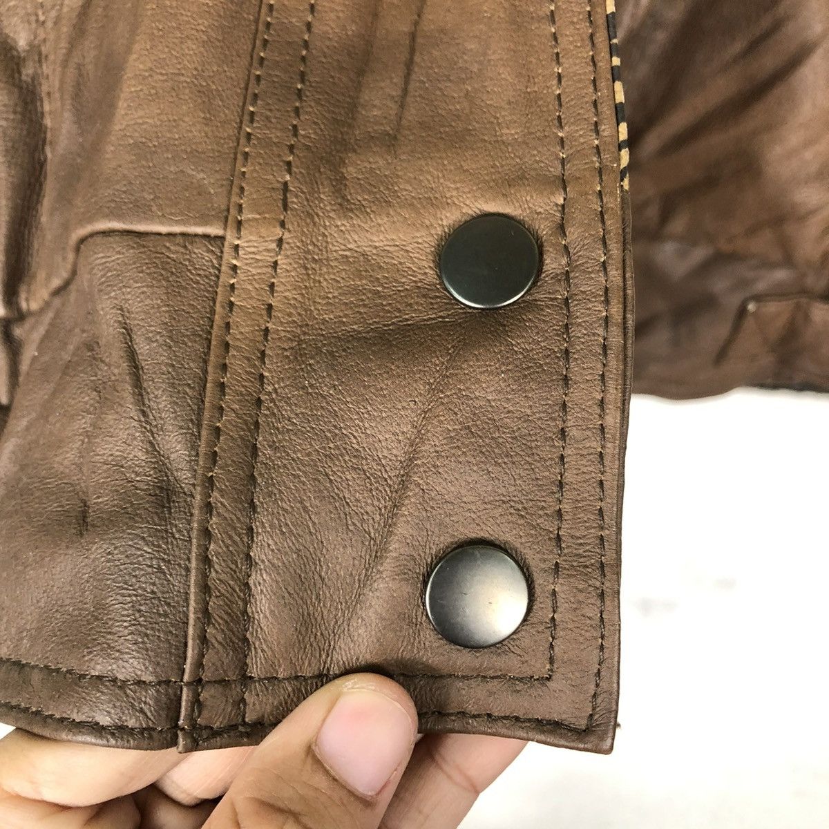 Japanese Brand 🔥VINTAGE BIKER LEATHER JACKET ECHT LEDER ISSEY MIYAKE Size US M / EU 48-50 / 2 - 18 Thumbnail