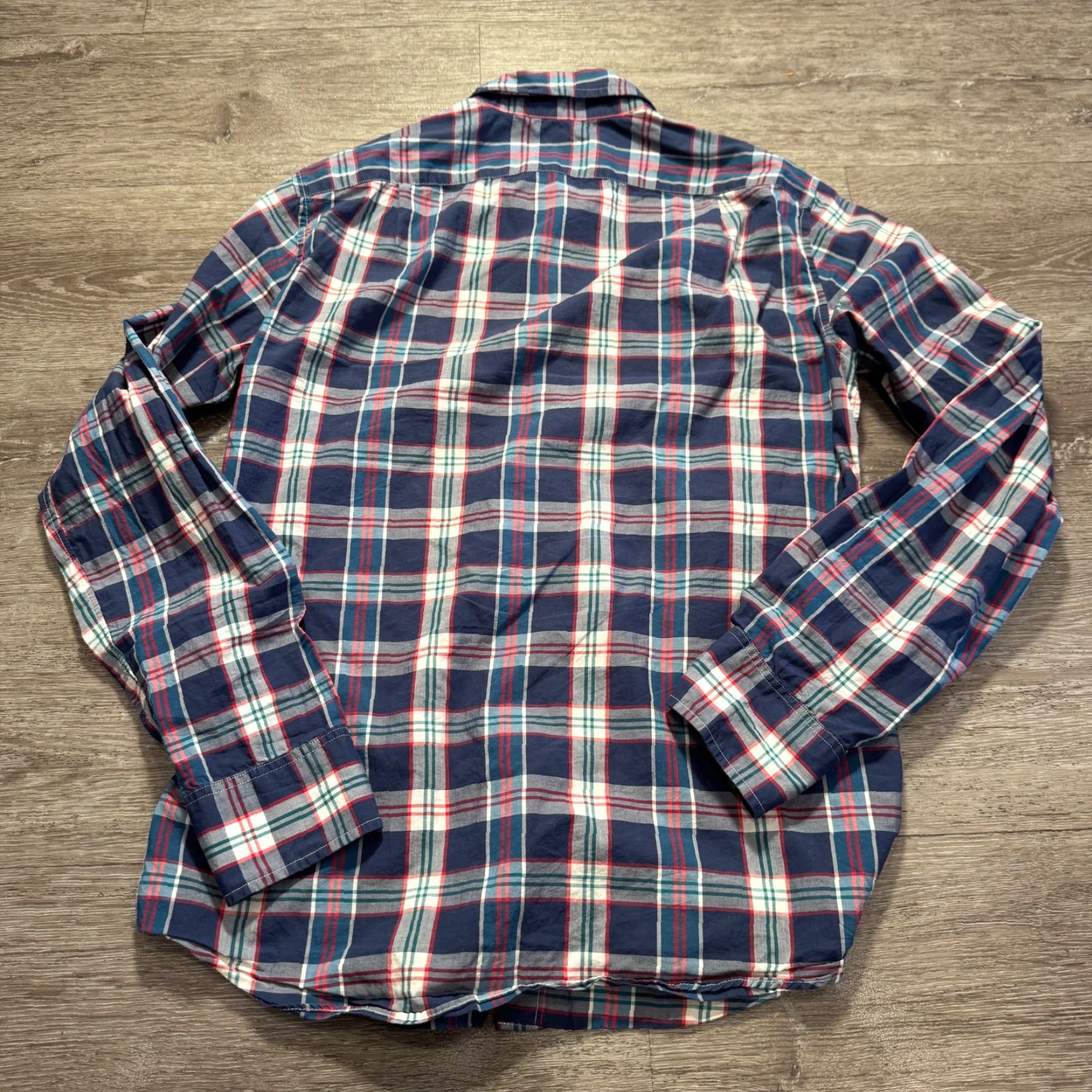 J.Crew J.CREW Shirt Mens Small Blue Plaid Light Weight 100% Cotton Slim Fit Casual Size US S / EU 44-46 / 1 - 5 Thumbnail