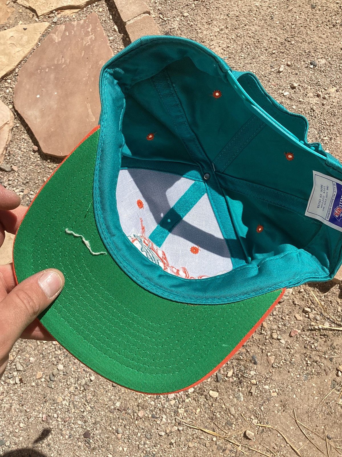 Other Vintage 90s Miami dolphins team nfl AJD snapbck NWT hat Size ONE SIZE - 4 Thumbnail