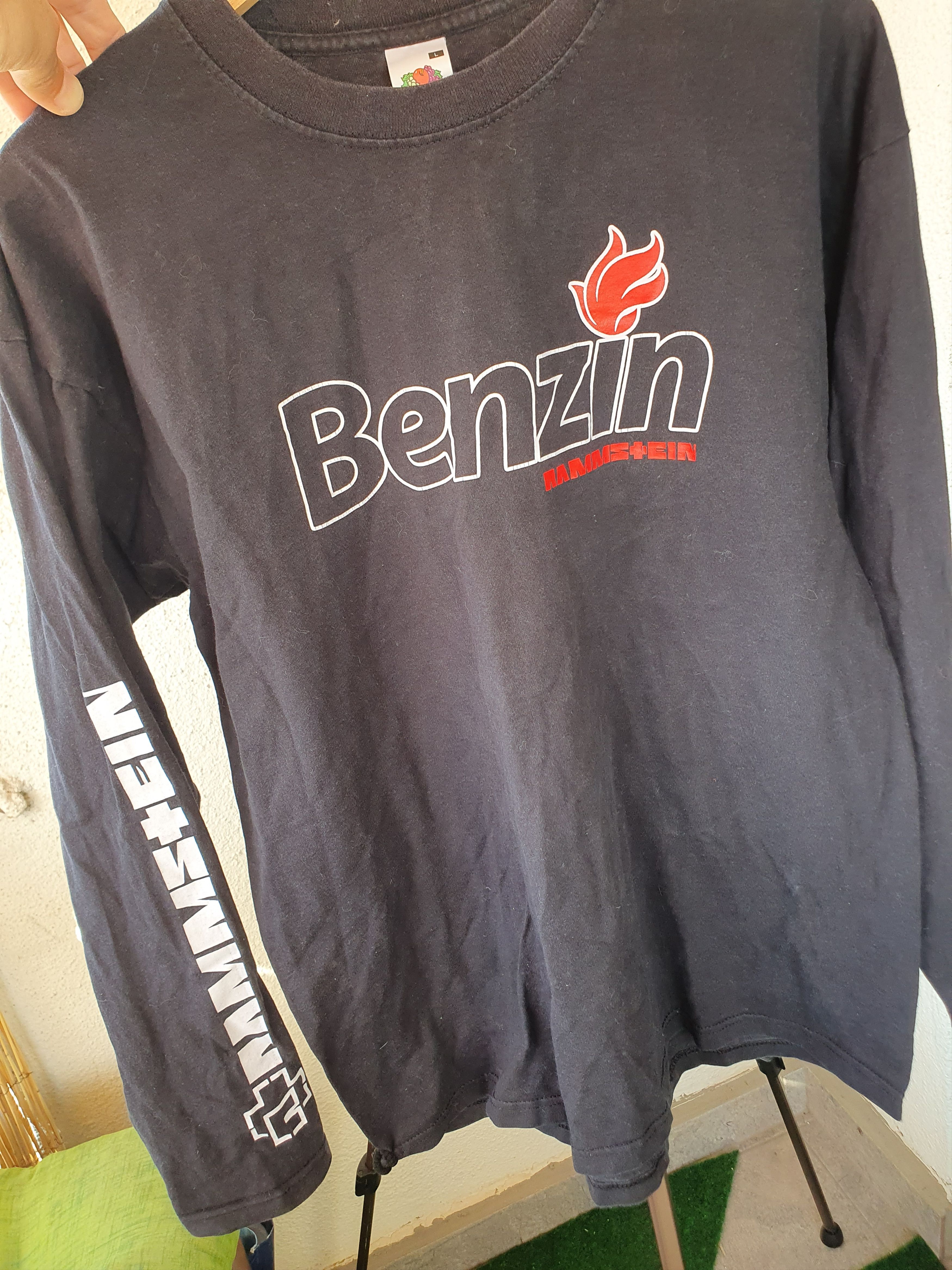 Band Tees × Vintage Rammstein Benzin Vintage Long Sleeve tee Double Sided sz L Size US L / EU 52-54 / 3 - 8 Thumbnail