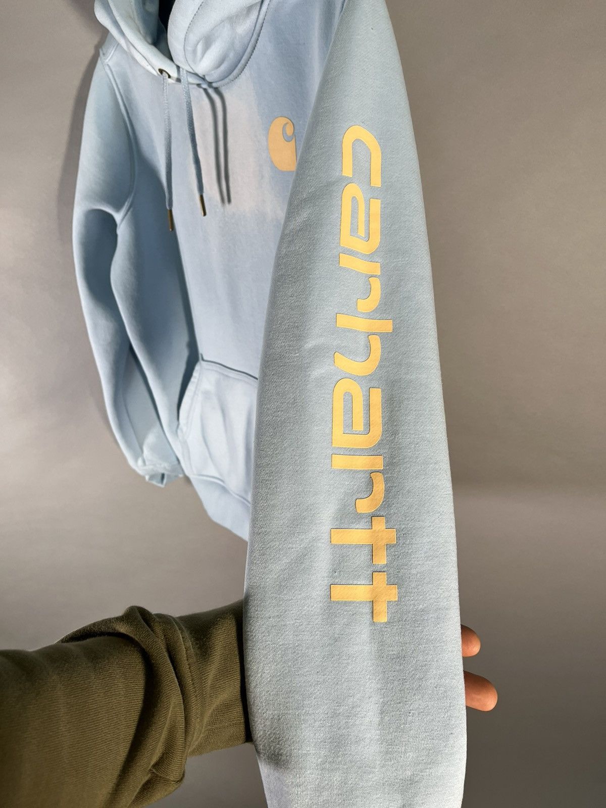 Carhartt × Carhartt Wip Light Blue Faded Carhartt Hoodie Size M / US 6-8 / IT 42-44 - 6 Thumbnail