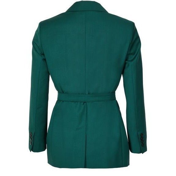 Max Mara MAX MARA Talento Green Wool Blazer Jacket New & Authentic (W Size XS / US 0-2 / IT 36-38 - 2 Thumbnail