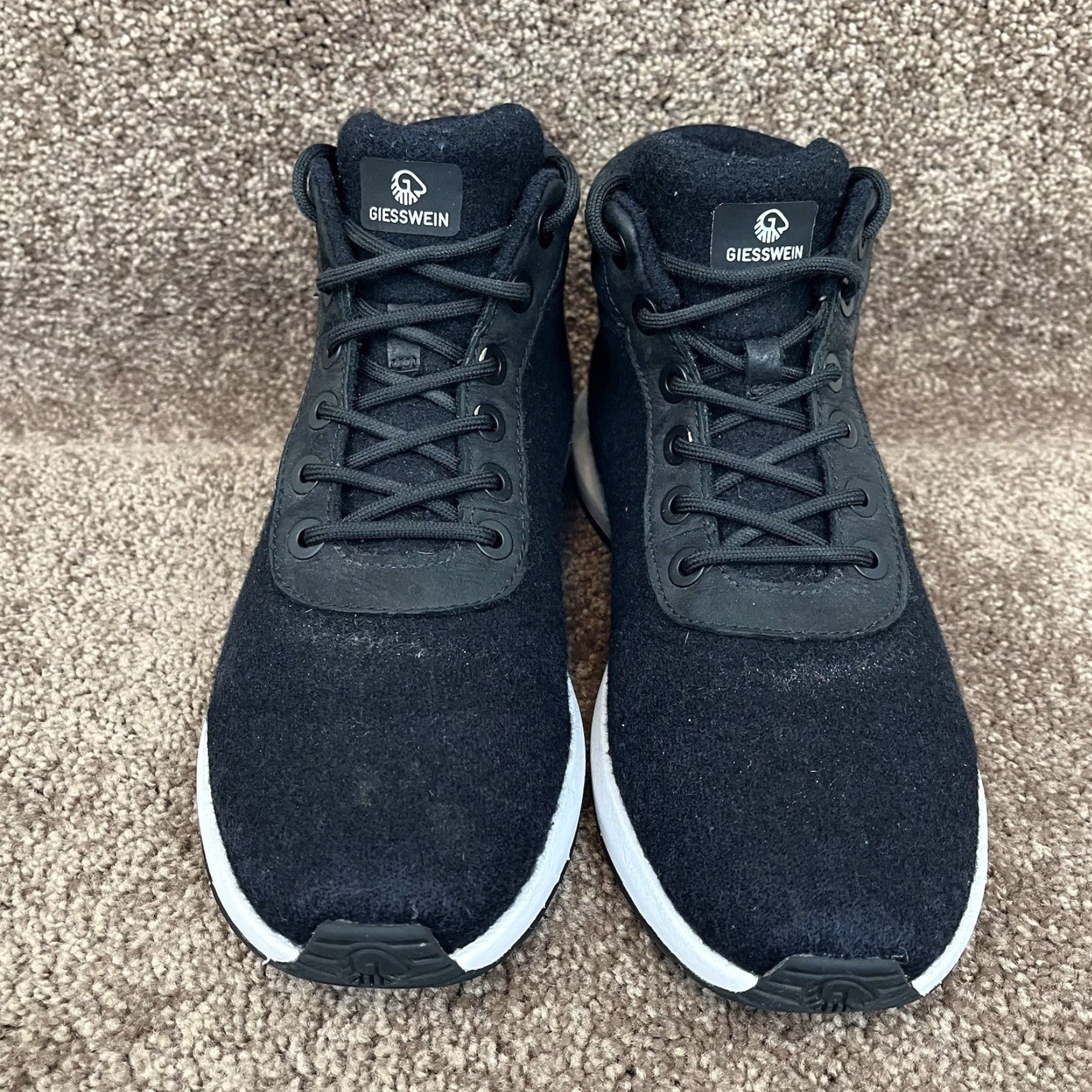 Vintage VINTAGE GIESSWEIN Shoes Men 10 EU 43 Black Merino Wool High Top Runners Trainers Sneaker Size US M / EU 48-50 / 2 - 4 Thumbnail