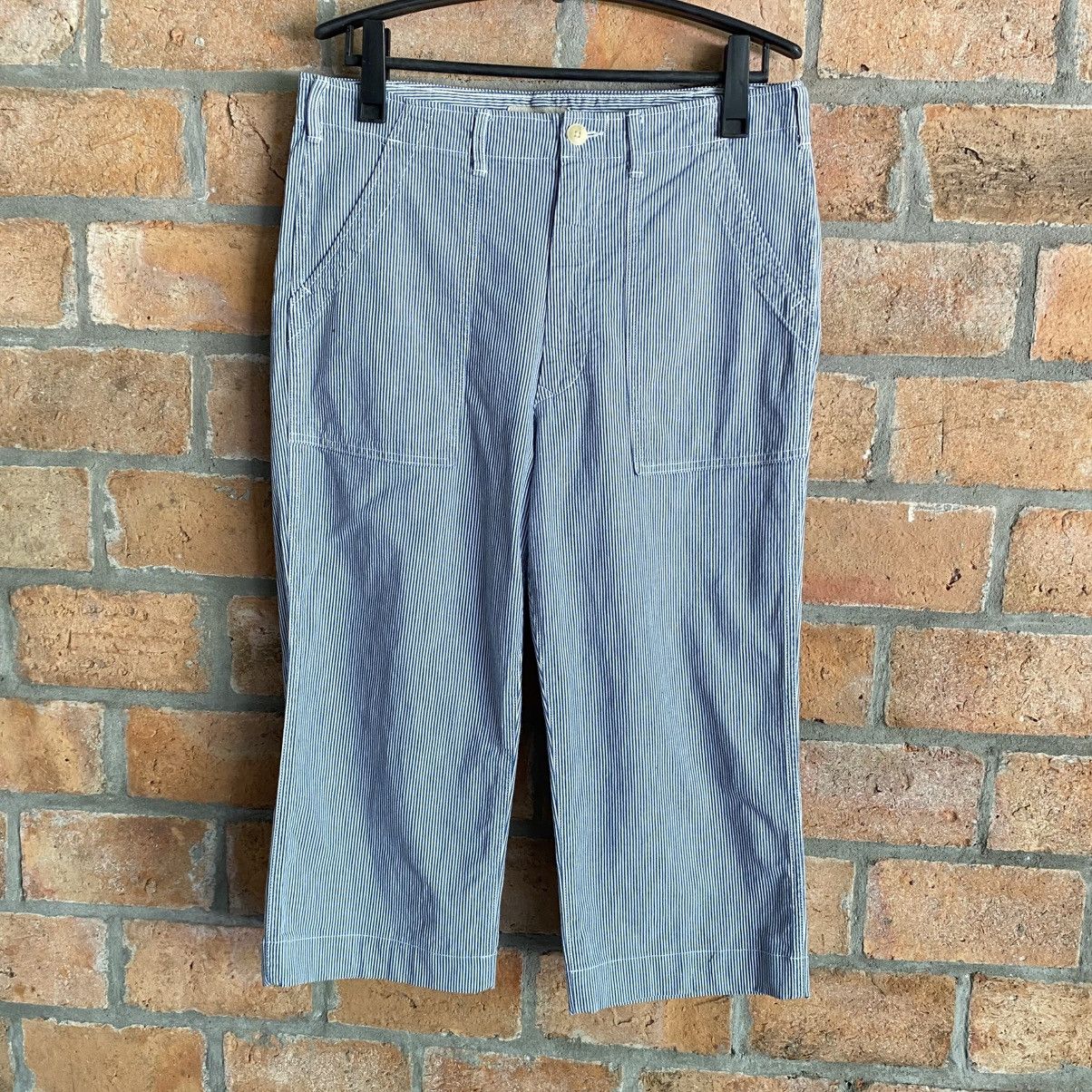 45rpm 45RPM Blue White Striped Casual Pants Size 27" / US 4 / IT 40 - 1 Thumbnail