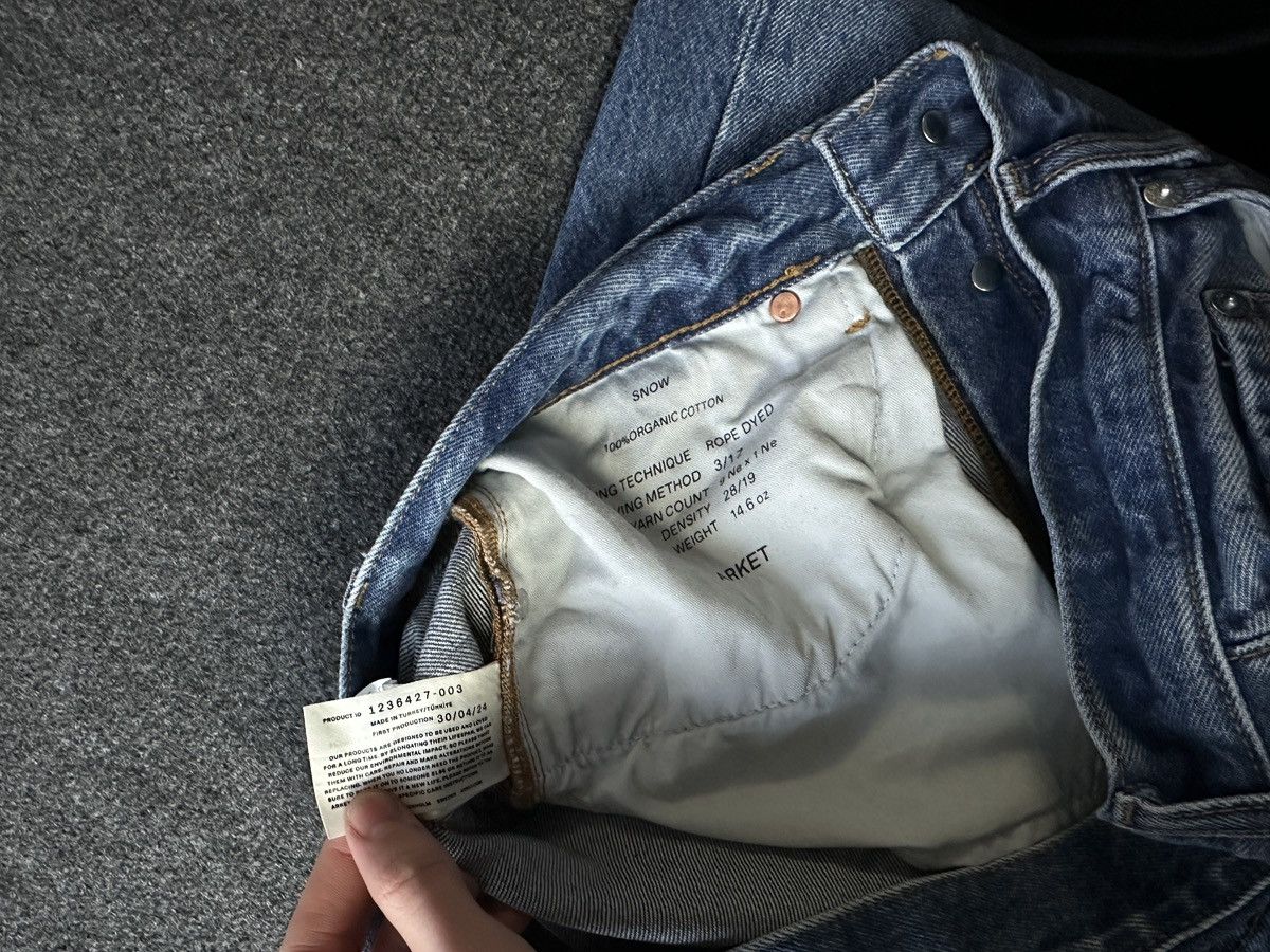 Arket 🚨Y2K WOMEN ARKET JEANS WITH LOGO AVANT GARDE DENIM PANTS Size 31" - 6 Thumbnail
