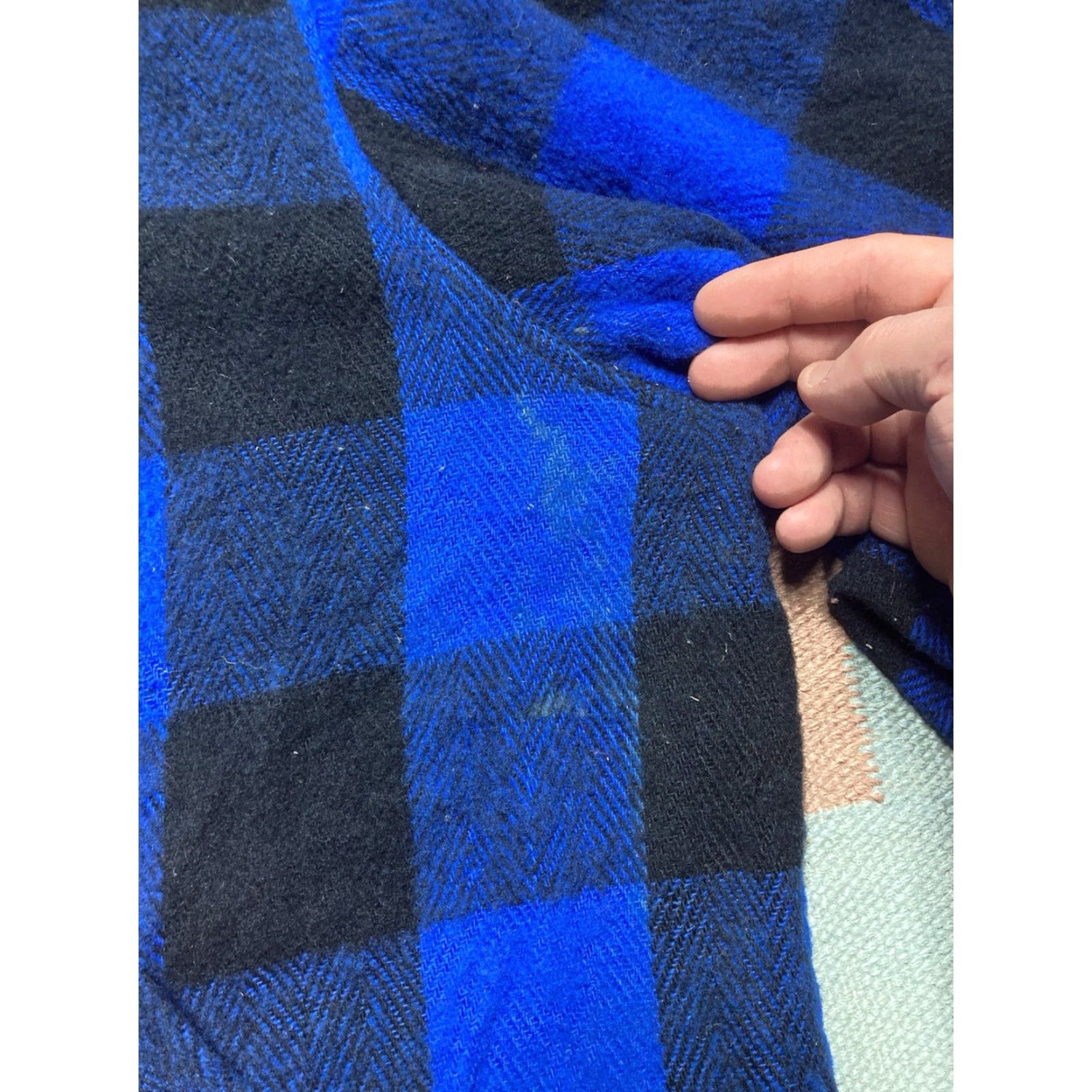 Eddie Bauer VINTAGE Eddie Bauer Shirt Jacket Blue Buffalo Plaid Shacket Women’s XL Wool Blend NWT Size XL / US 12-14 / IT 48-50 - 4 Thumbnail